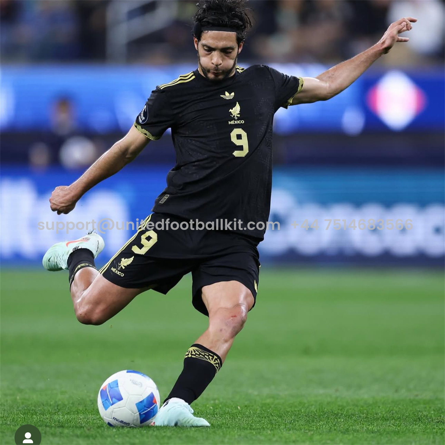 Unitedfootballkit.com | Mexico 2025 Gold Cup Black Shorts - Player Version -Customize Name, Number and Patch | Worldwide Shipping