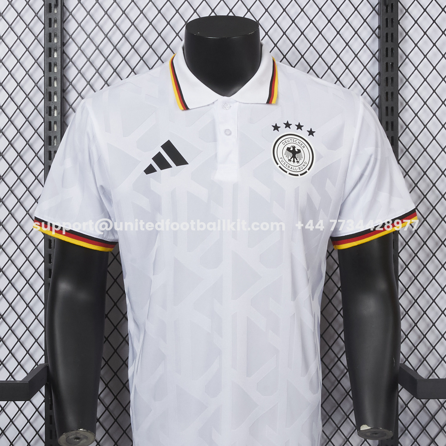 Unitedfootballkit.com | Germany 2026 White Special Edition Polo Jersey - Player Version -Customize Name, Number and Patch | Worldwide Shipping