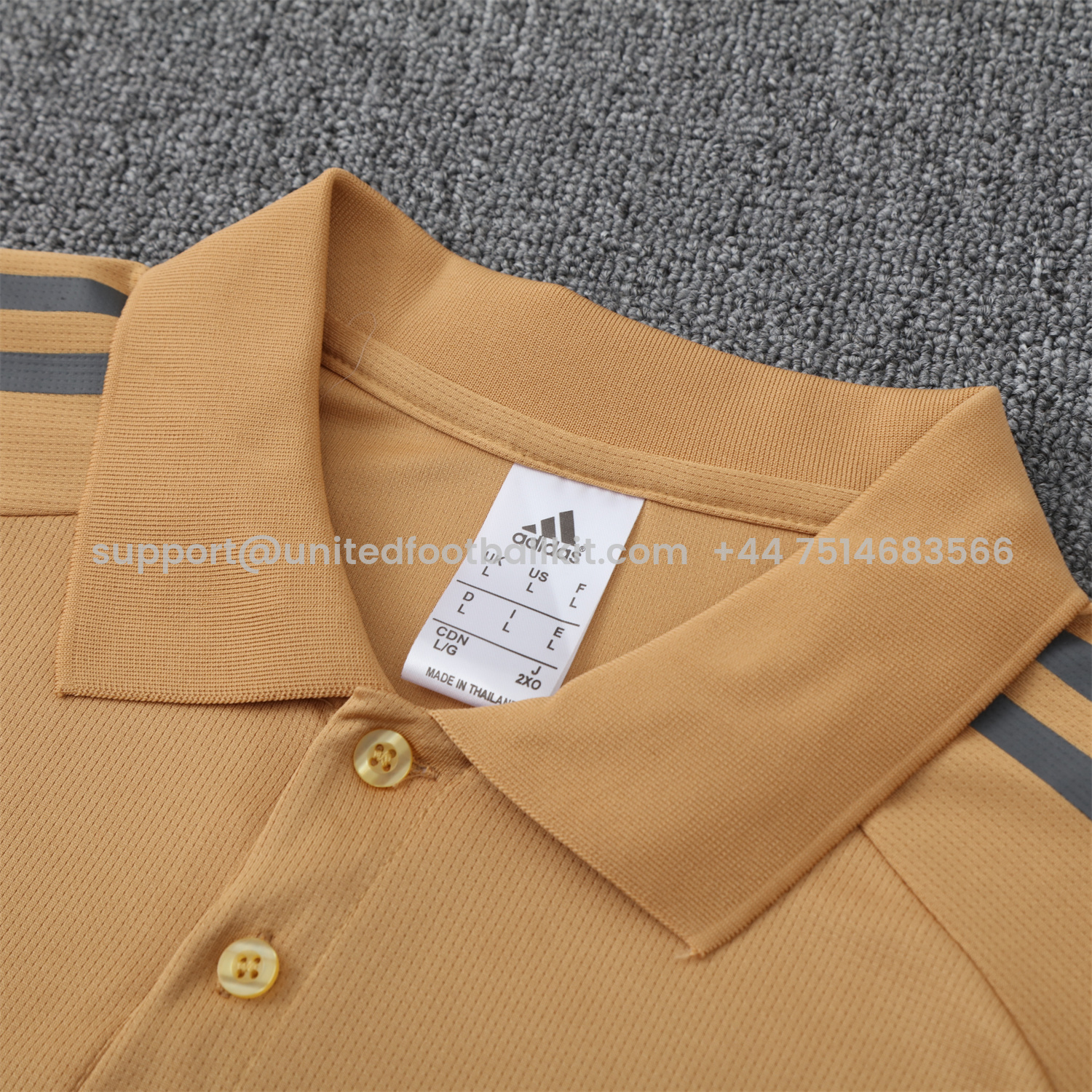 Unitedfootballkit.com | Argentina 25-26 POLO Short-Sleeve Training Set - Light Brown Top and Grey Pants -Customize Name, Number and Patch | Worldwide Shipping