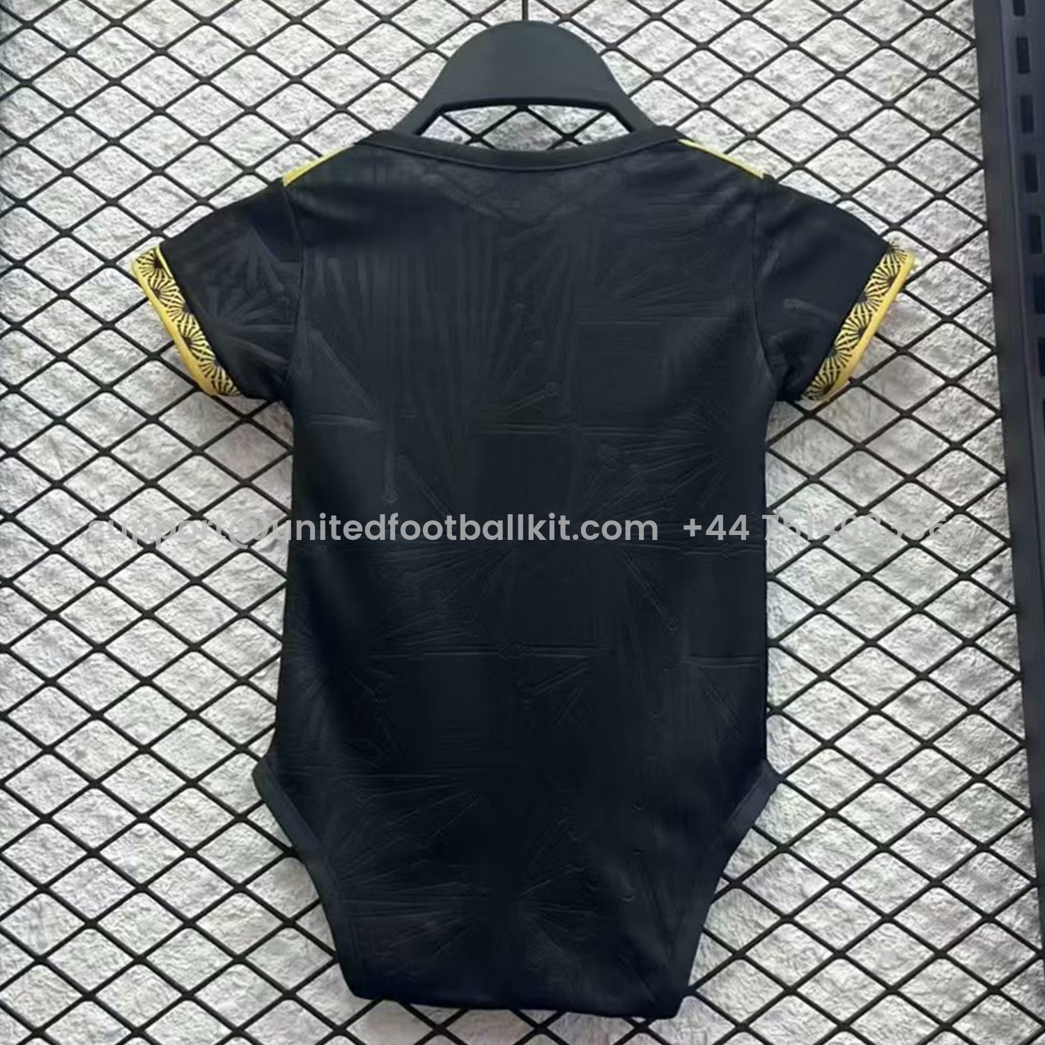 Unitedfootballkit.com | Mexico 2025 Gold Cup Black Baby Crawling Suit -Customize Name, Number and Patch | Worldwide Shipping