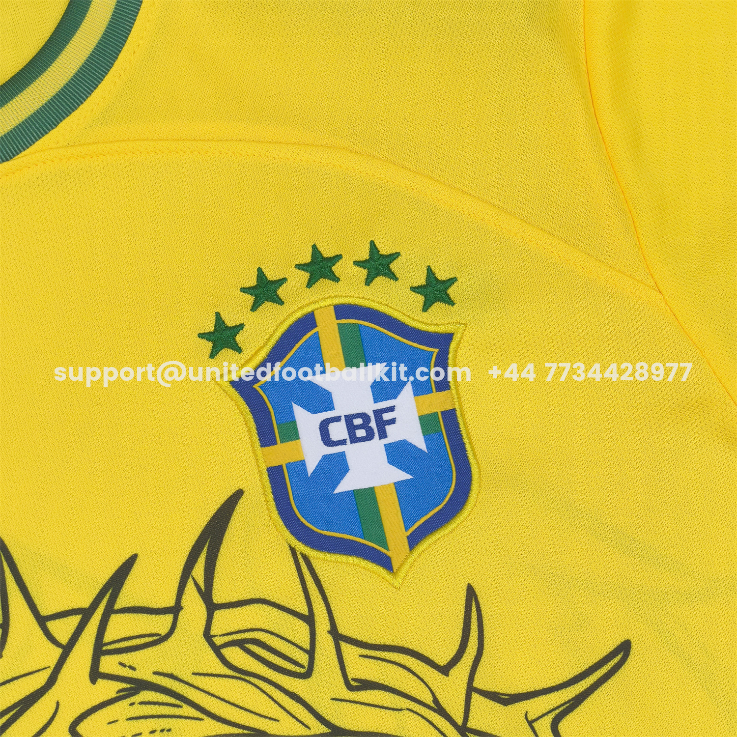 Unitedfootballkit.com | Brazil 25-26 Jesus And Angel Cross Yellow Jersey - Fans Version -Customize Name, Number and Patch | Worldwide Shipping
