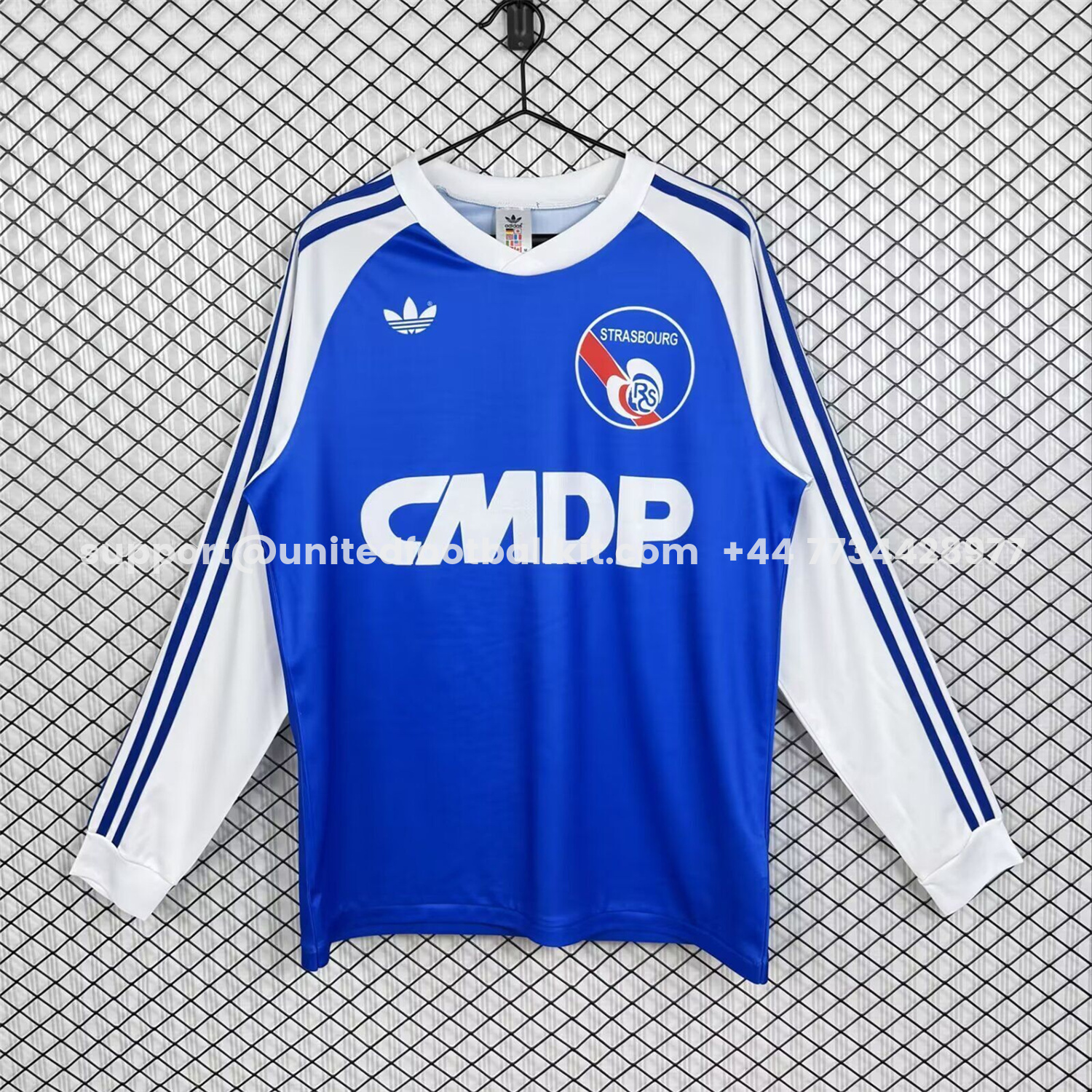 Unitedfootballkit.com | Retro Strasbourg 1978-79 Home Long Sleeves Jersey -Customize Name, Number and Patch | Worldwide Shipping