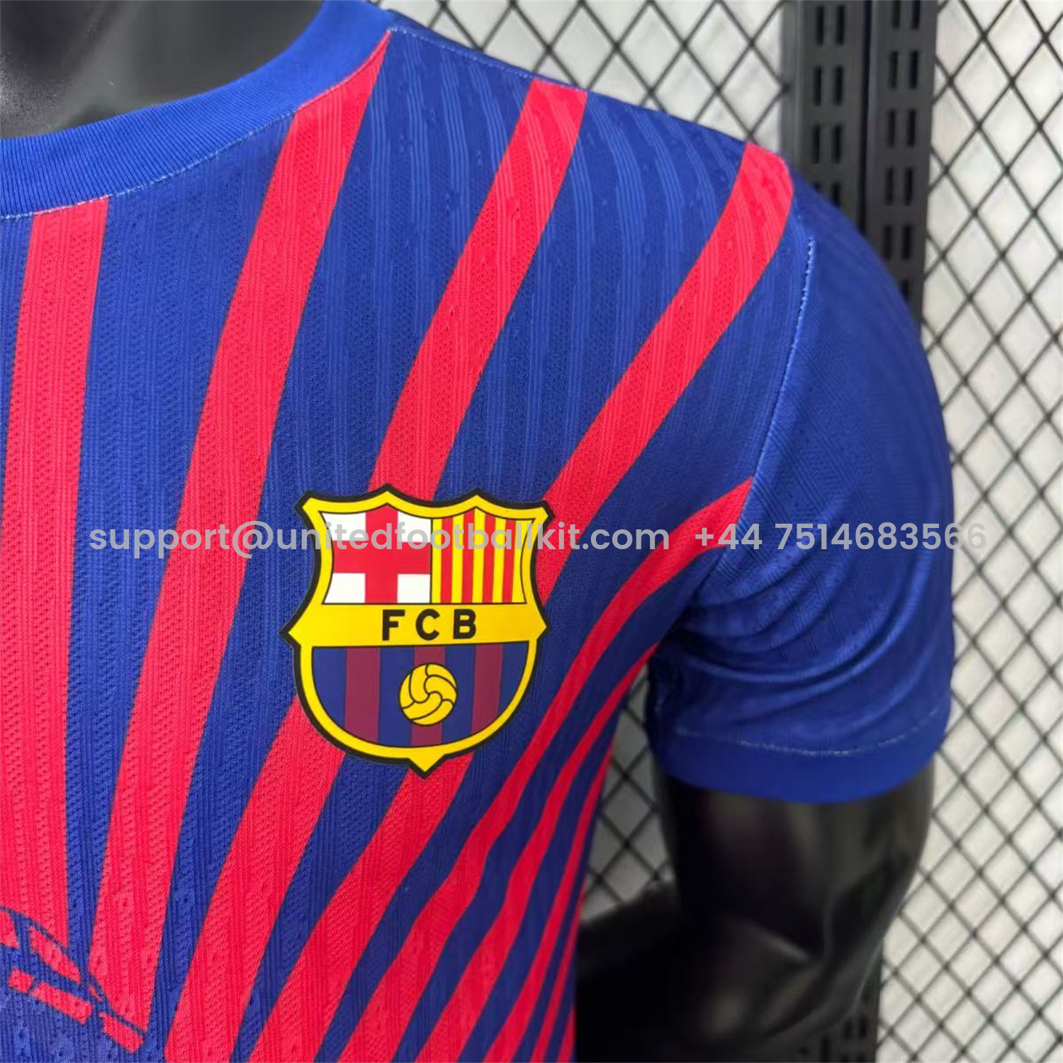 Unitedfootballkit.com | Barcelona 25-26 One Piece Red Silhouette Special Blue Jersey - Player Version -Customize Name, Number and Patch | Worldwide Shipping