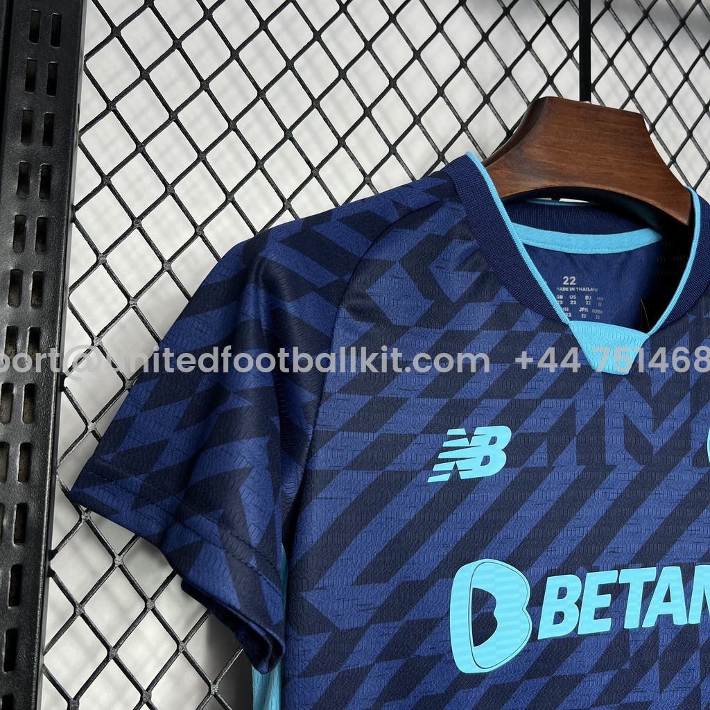 Unitedfootballkit.com | Porto 24-25 Third Kids Kit -Customize Name, Number and Patch | Worldwide Shipping