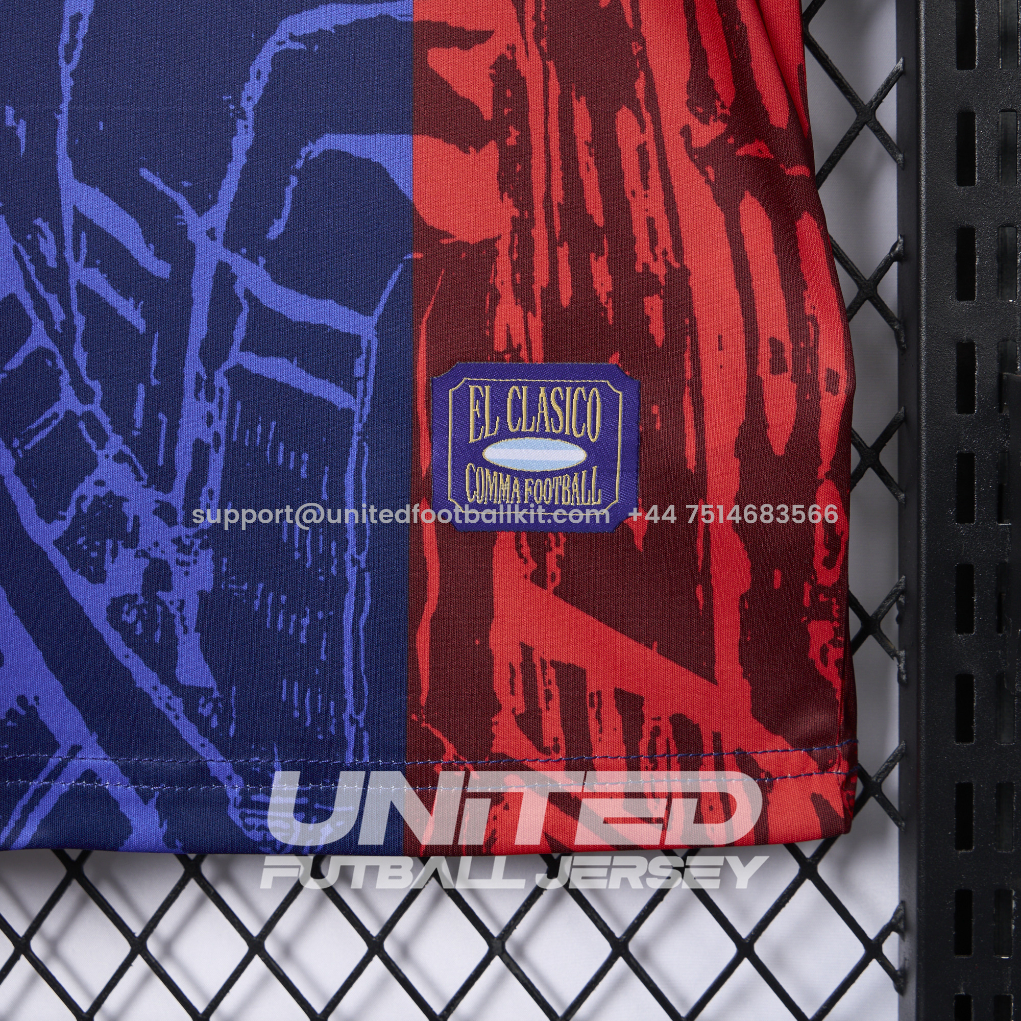 Unitedfootballkit.com | Barcelona 2024-25 COMMA Messi Jersey - Fans Version -Customize Name, Number and Patch | Worldwide Shipping