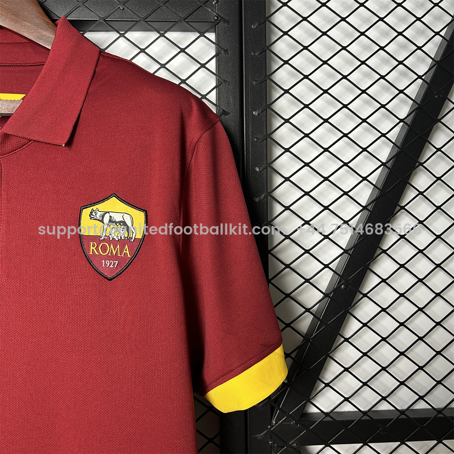 Unitedfootballkit.com | Retro Roma 2014-15 Home Jersey -Customize Name, Number and Patch | Worldwide Shipping