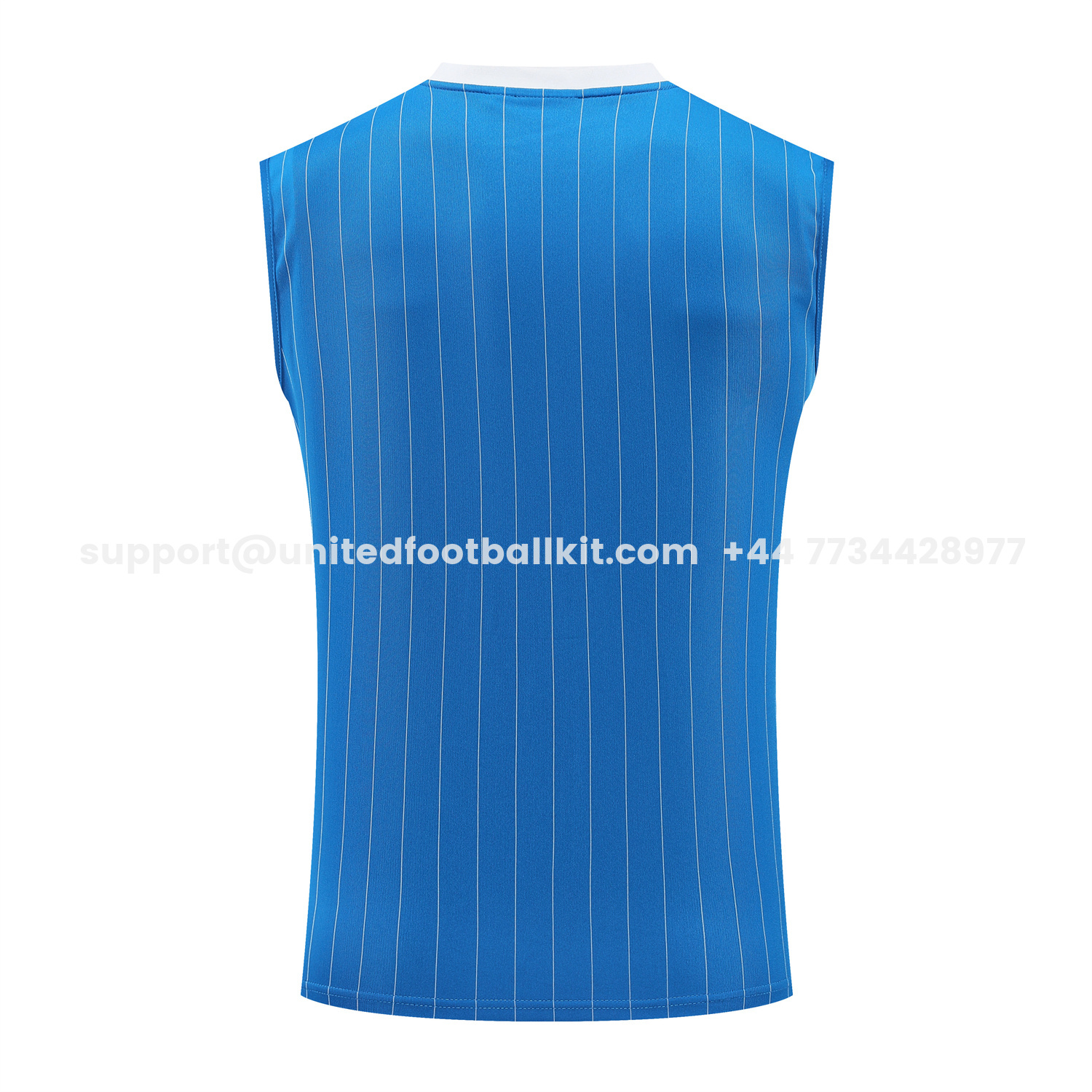Unitedfootballkit.com | Real Madrid 25-26 Vest Training Set - Blue Vest & Blue Shorts -Customize Name, Number and Patch | Worldwide Shipping