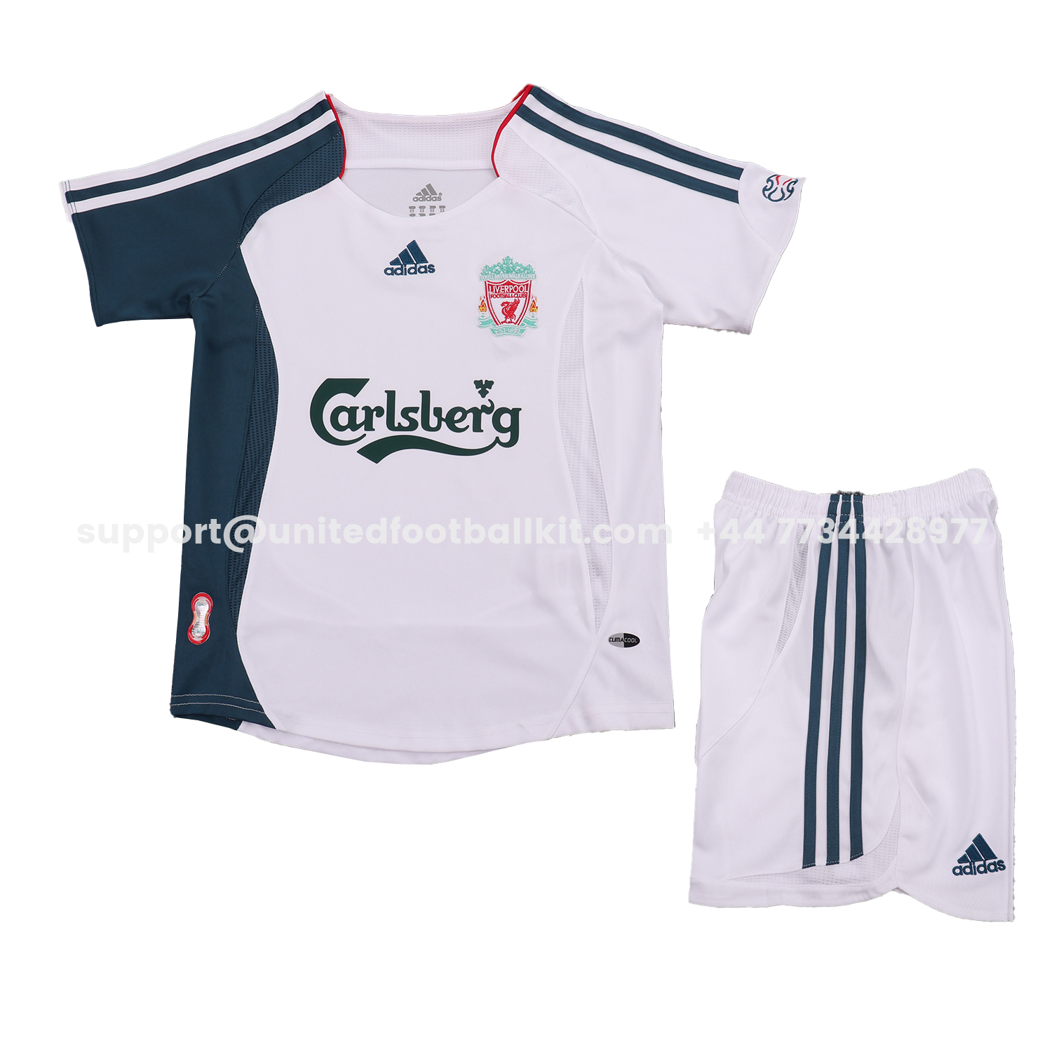 Unitedfootballkit.com | Retro Liver.pool 2006-08 Away Kids Kit -Customize Name, Number and Patch | Worldwide Shipping