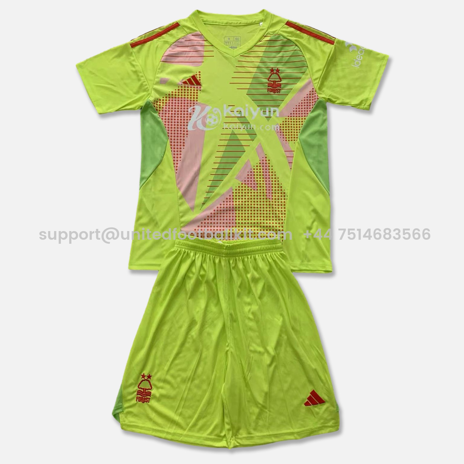 Unitedfootballkit.com | Nottingham Forest 24-25 Green Goalkeeper Men's Adult Jersey Set - Fans Version -Customize Name, Number and Patch | Worldwide Shipping