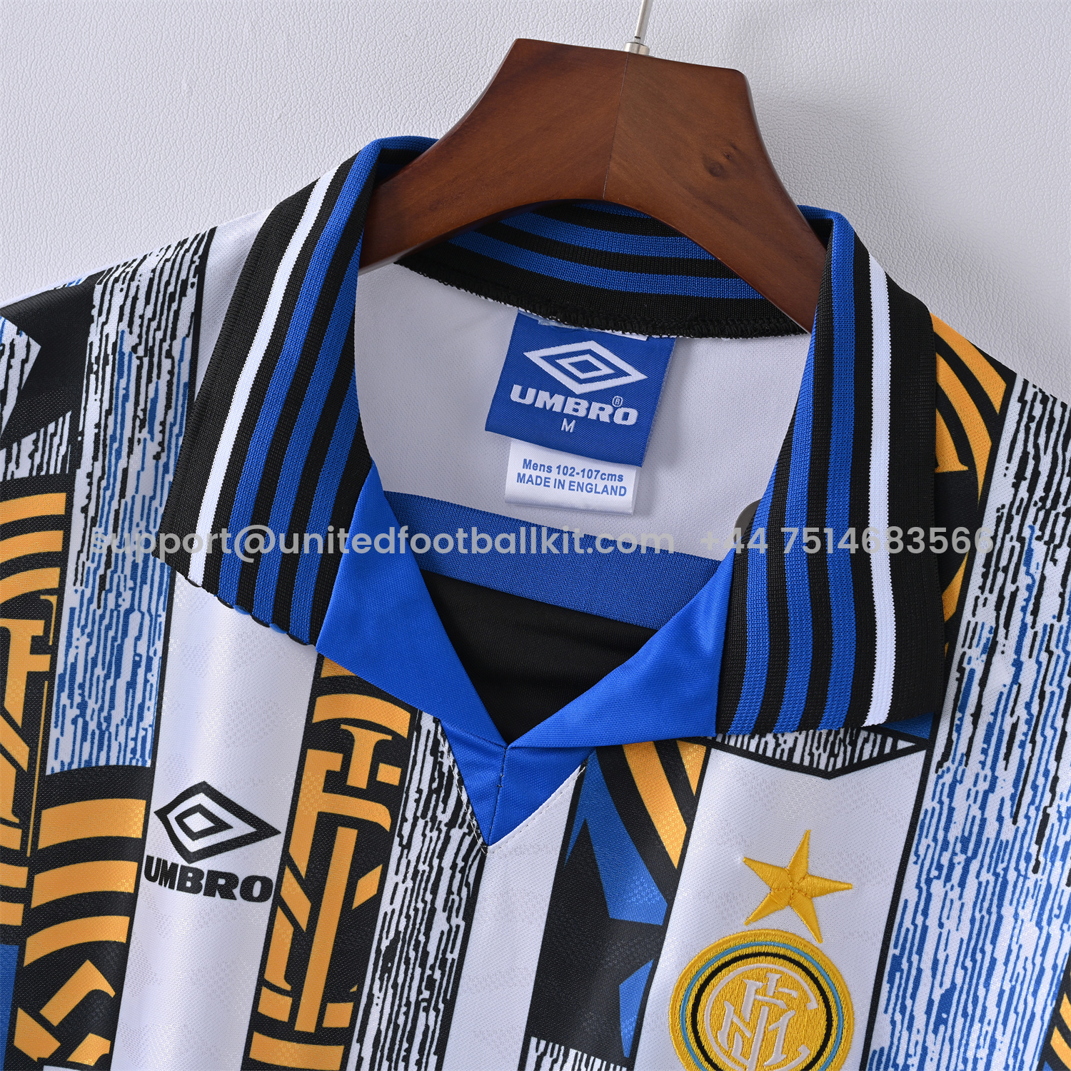 Unitedfootballkit.com | Retro Inter Milan 1995-96 Away Jersey -Customize Name, Number and Patch | Worldwide Shipping