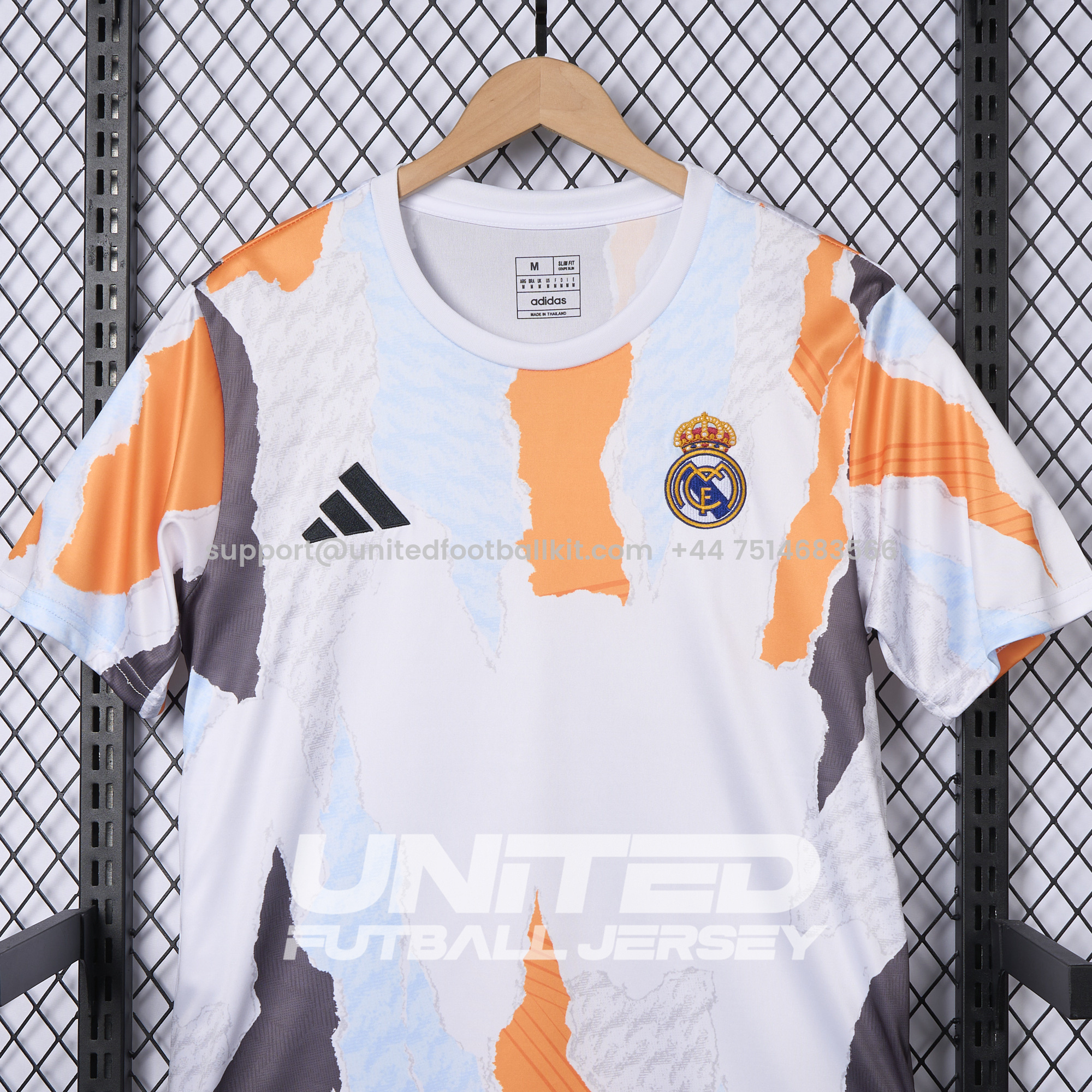 Unitedfootballkit.com | Real Madrid 24-25 Pre-Match 2 Jersey - Fans Version -Customize Name, Number and Patch | Worldwide Shipping