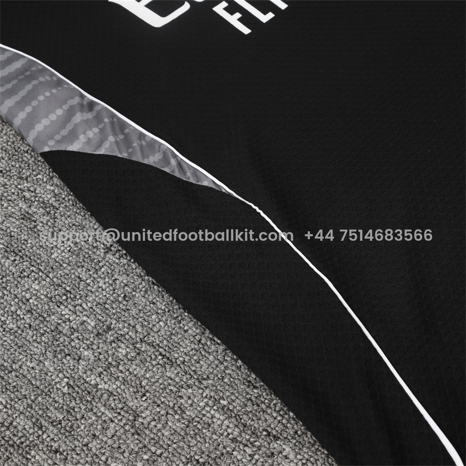 Unitedfootballkit.com | Real Madrid 25-26 Short-Sleeve Training Set - Black Top and Black Shorts -Customize Name, Number and Patch | Worldwide Shipping