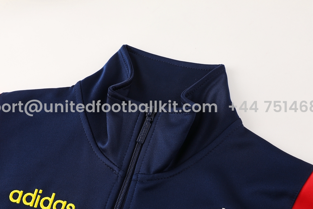 Unitedfootballkit.com | Spain 2024 Jacket Training Tracksuit - Deep Blue -Customize Name, Number and Patch | Worldwide Shipping