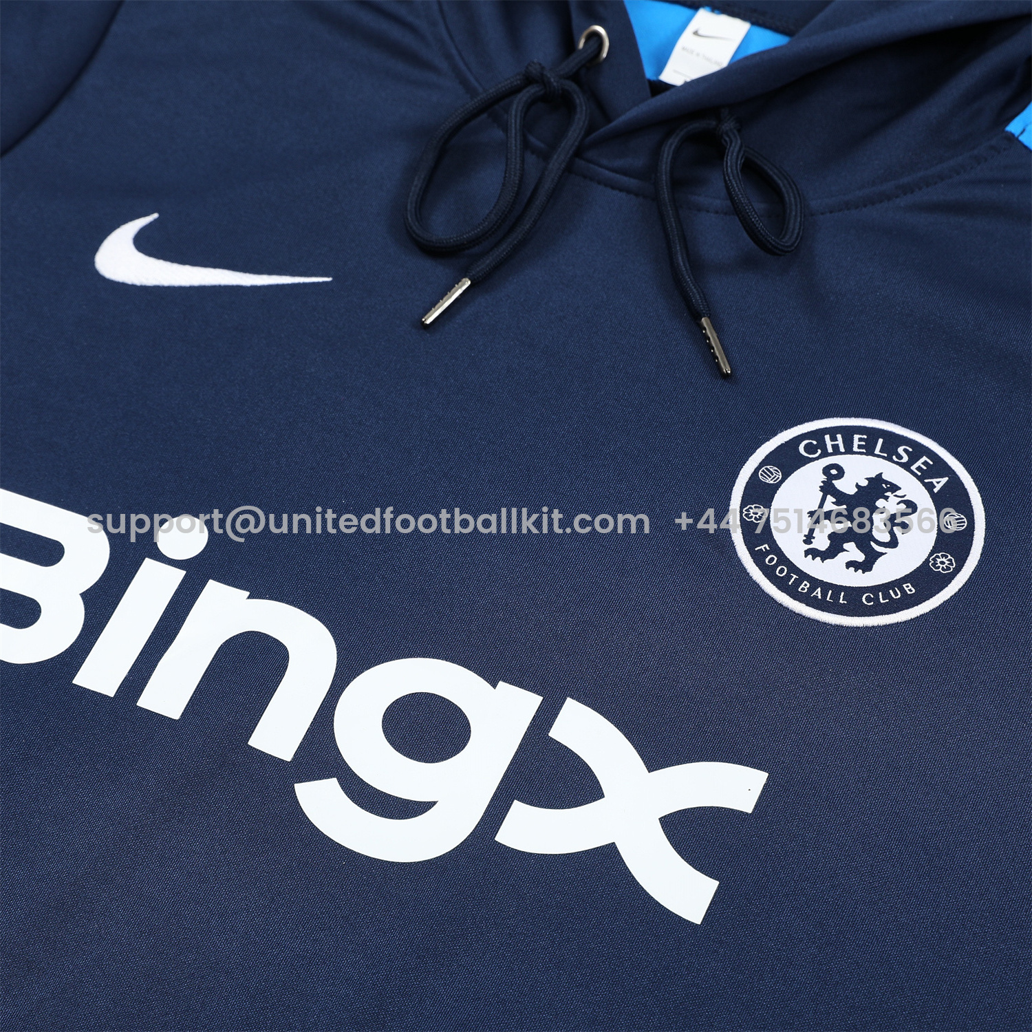 Unitedfootballkit.com | C.H.E.L.S.E.A 24-25 Training Hoodie Set - Deep Blue Hoodie and Pants -Customize Name, Number and Patch | Worldwide Shipping