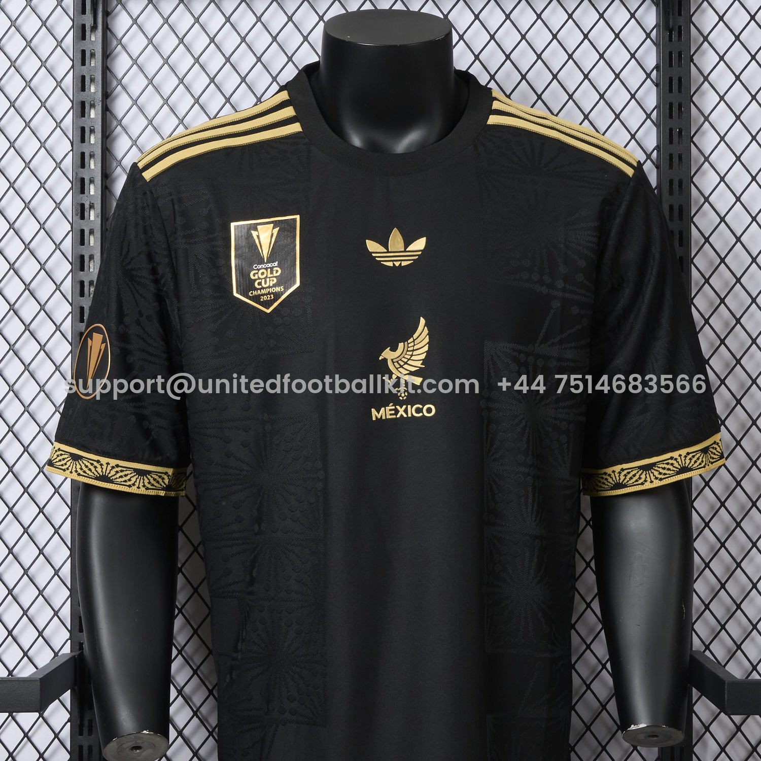 Unitedfootballkit.com | Mexico 2025 Gold Cup Home Black Jersey - Player Version -Customize Name, Number and Patch | Worldwide Shipping