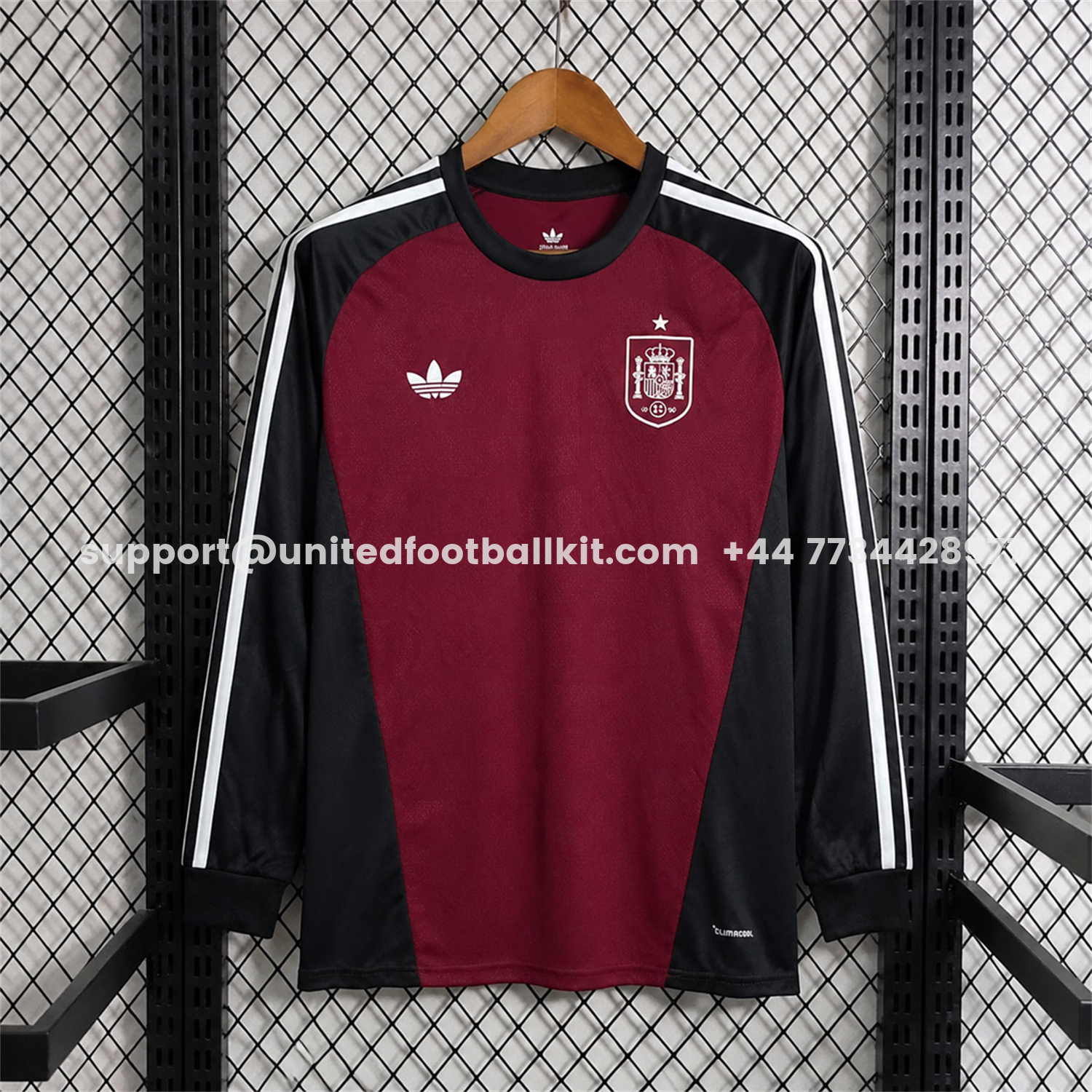 Spain 2026 Wine Red Long Sleeves Goalkeeper Jersey - Fans Version:football jersey mysite: unitedjerseyfootball 邓江浪:football