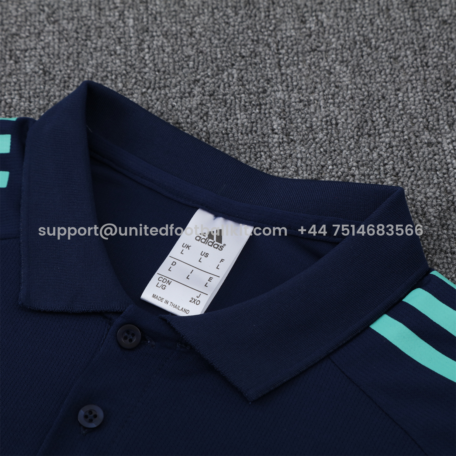 Unitedfootballkit.com | Arsenal 25-26 POLO Short-Sleeve Training Set - Deep Blue Top and Pants -Customize Name, Number and Patch | Worldwide Shipping