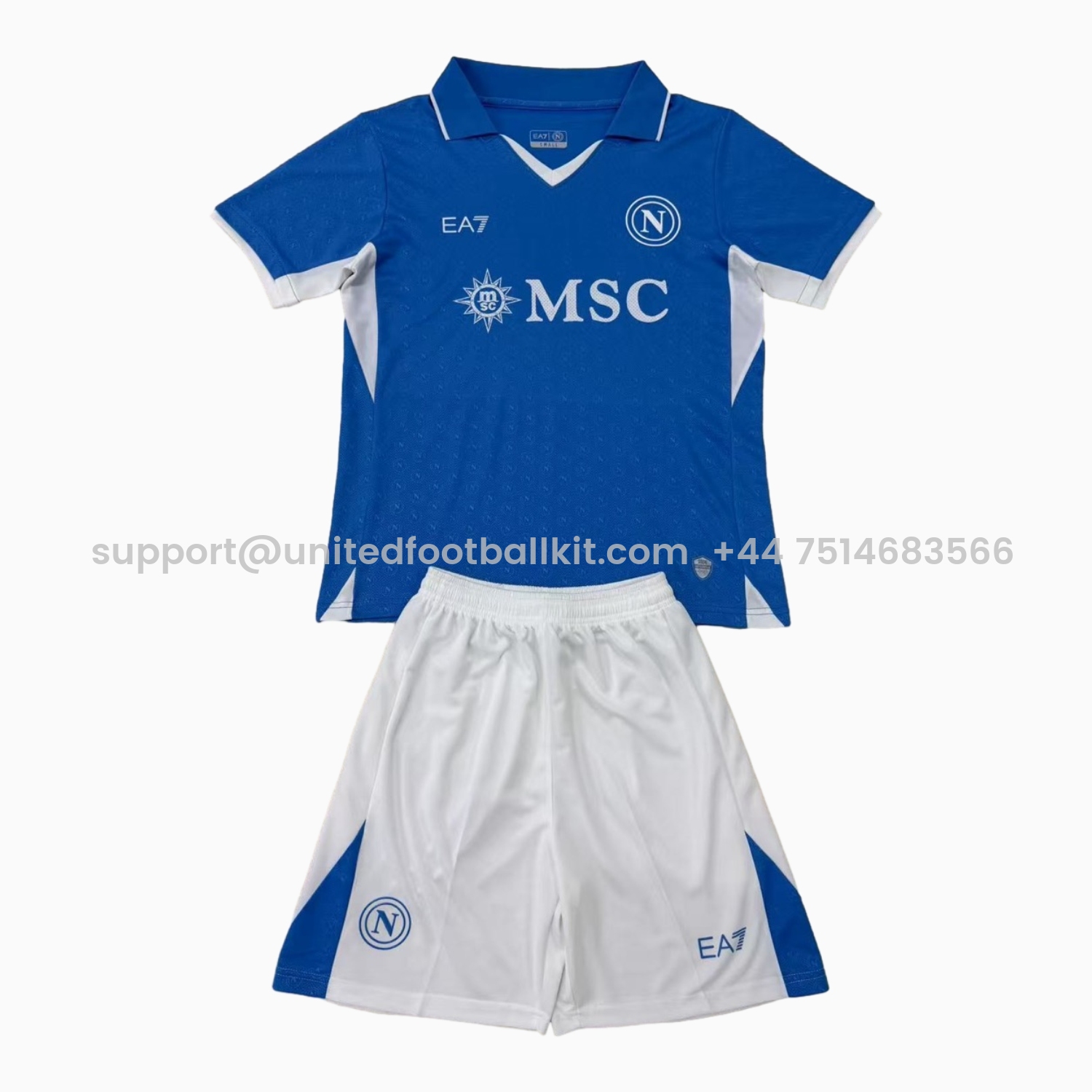 Unitedfootballkit.com | Napoli 24-25 Home Kids Kit -Customize Name, Number and Patch | Worldwide Shipping