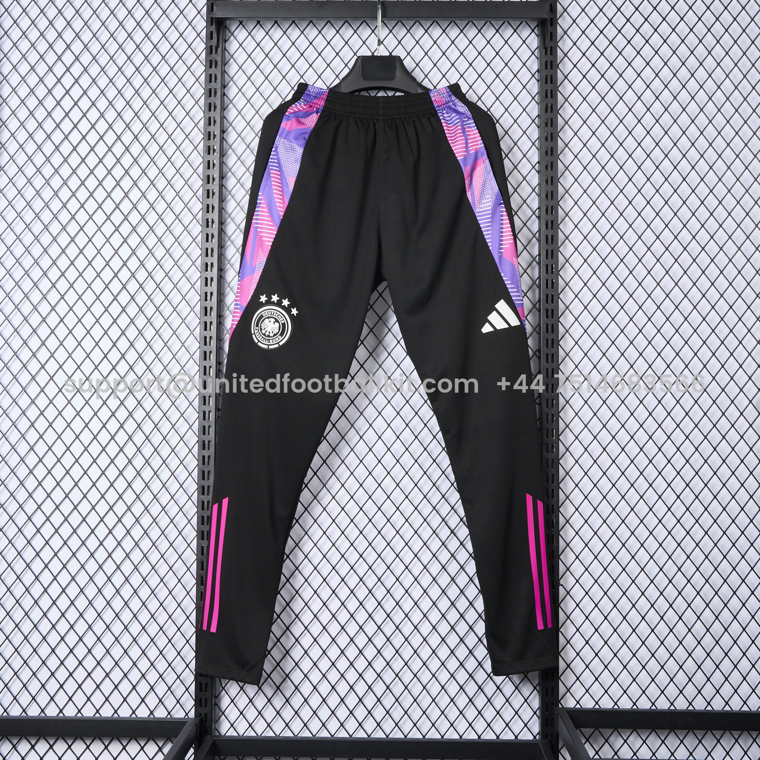 Unitedfootballkit.com | Germany 24-25 Black Training Pants - Player Version -Customize Name, Number and Patch | Worldwide Shipping