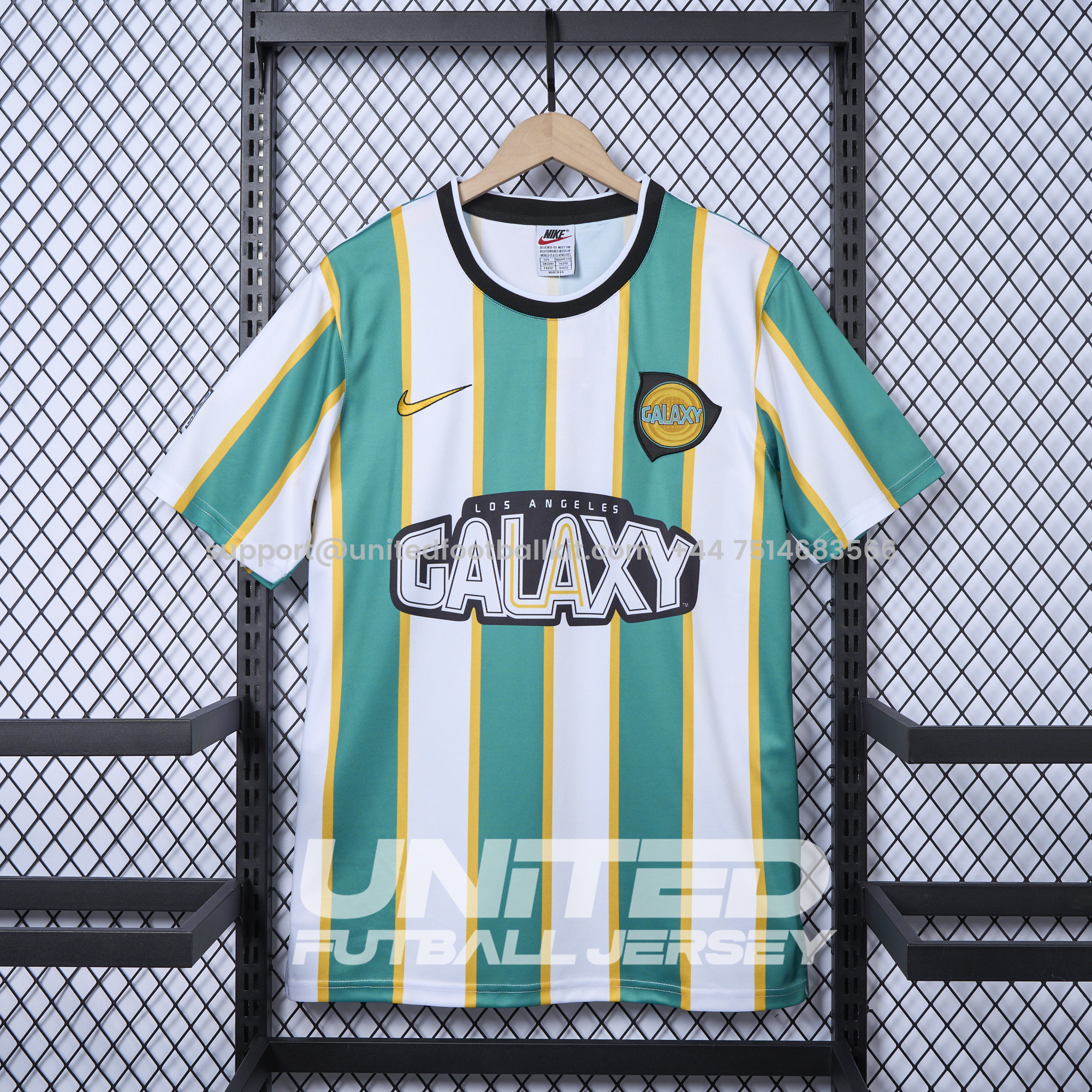 Unitedfootballkit.com | Retro La Galaxy 1997 Home Jersey -Customize Name, Number and Patch | Worldwide Shipping