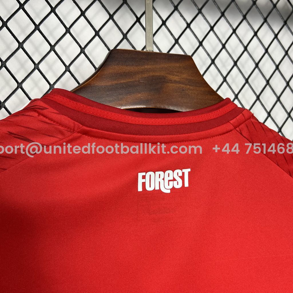 Unitedfootballkit.com | Nottingham Forest 24-25 Home Stadium Jersey - Fans Version -Customize Name, Number and Patch | Worldwide Shipping