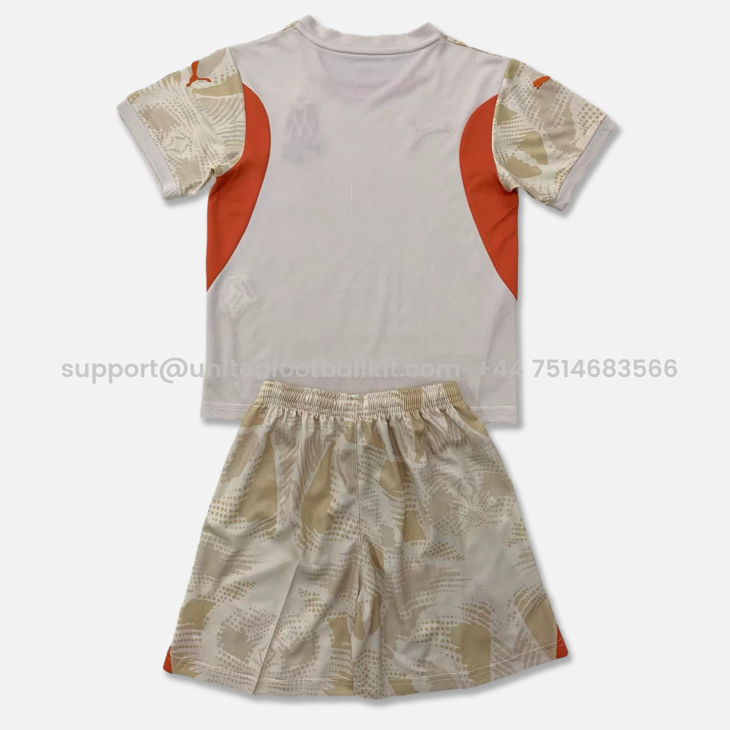 Unitedfootballkit.com | Marseille 24-25 Mud Yellow Goalkeeper Kids Kit -Customize Name, Number and Patch | Worldwide Shipping