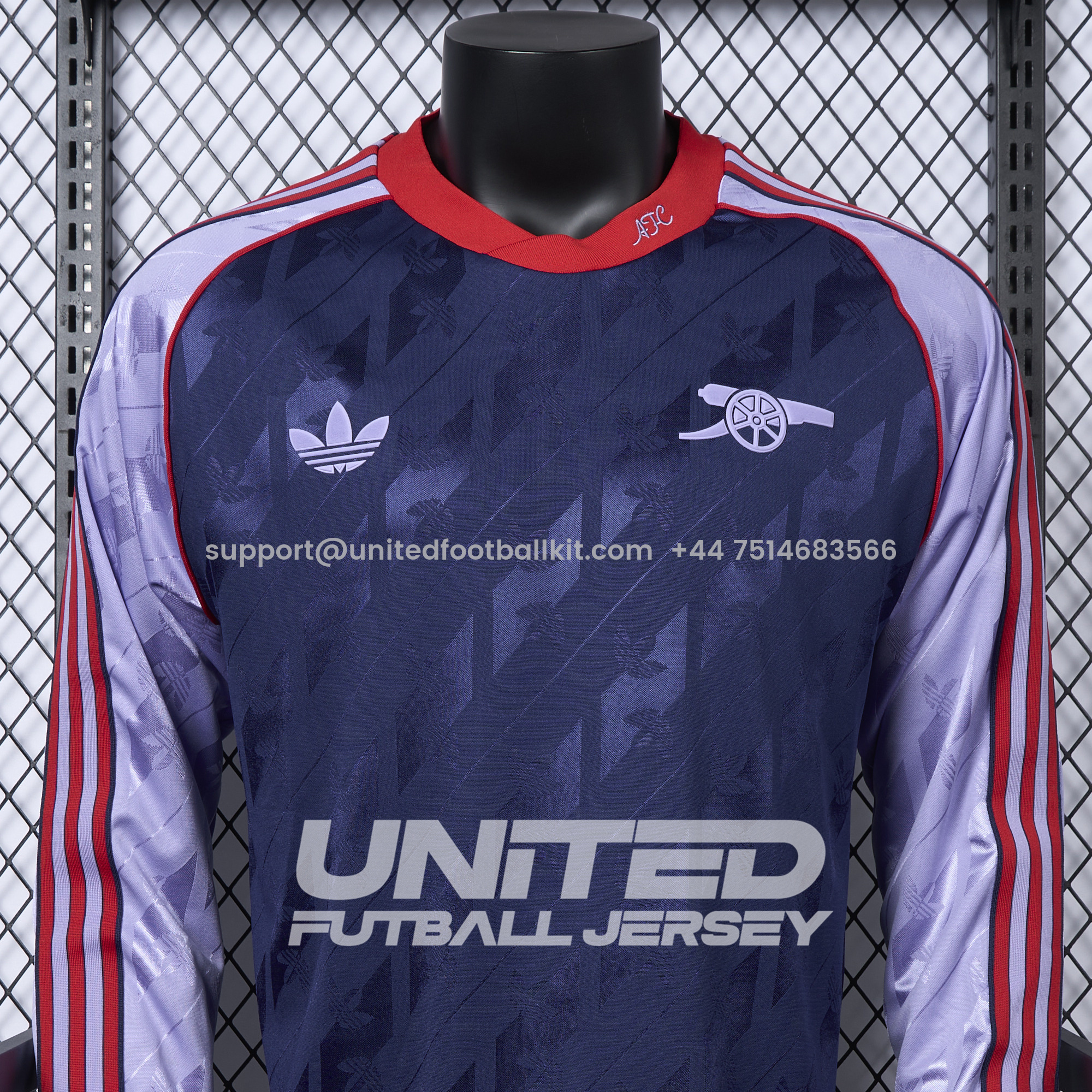 Unitedfootballkit.com | Arsenal 24-25 Originals LFSTLR Long Sleeve Purple Jersey - Player Version -Customize Name, Number and Patch | Worldwide Shipping