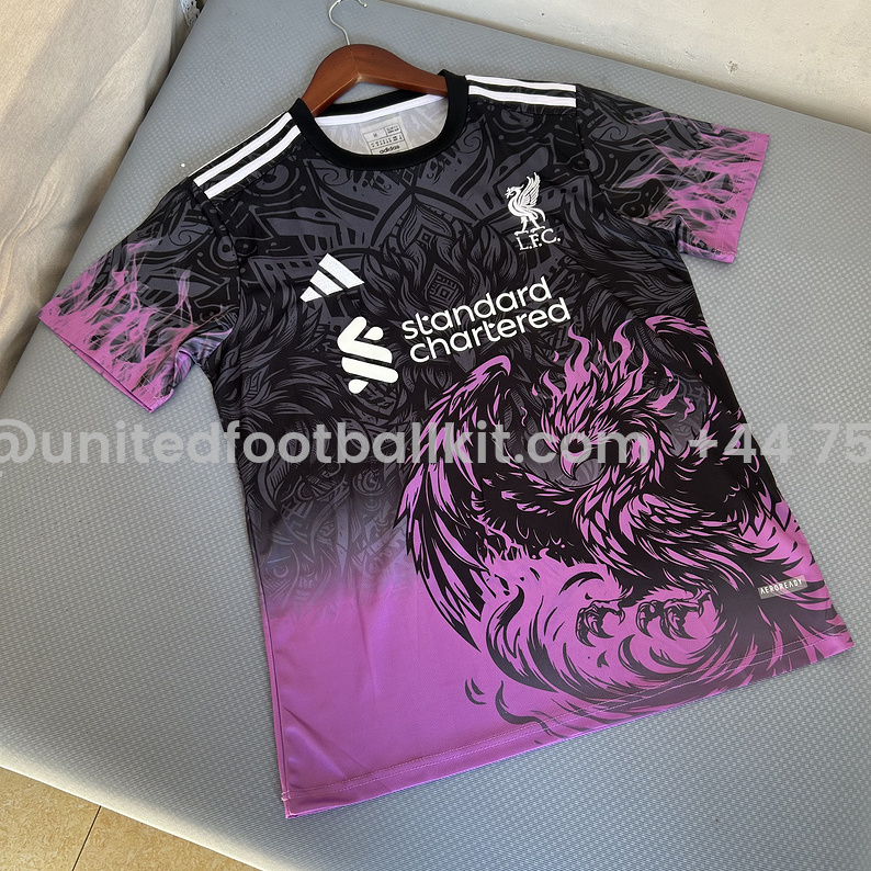 Unitedfootballkit.com | Liver.pool 24-25 Purple Fire Phoenix Special Edition Jersey - Fans Version -Customize Name, Number and Patch | Worldwide Shipping