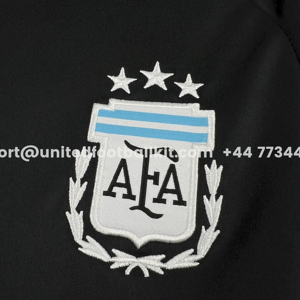 Unitedfootballkit.com | Argentina 2026 Goalkeeper Black Jersey - Fans Version -Customize Name, Number and Patch | Worldwide Shipping