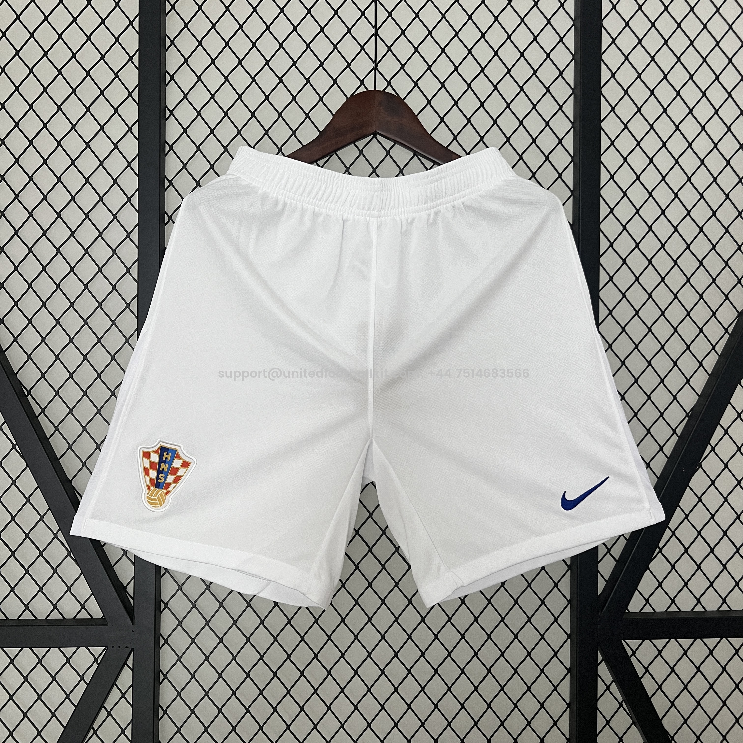 Unitedfootballkit.com | Croatia 2024 Home Shorts - Fans Version -Customize Name, Number and Patch | Worldwide Shipping