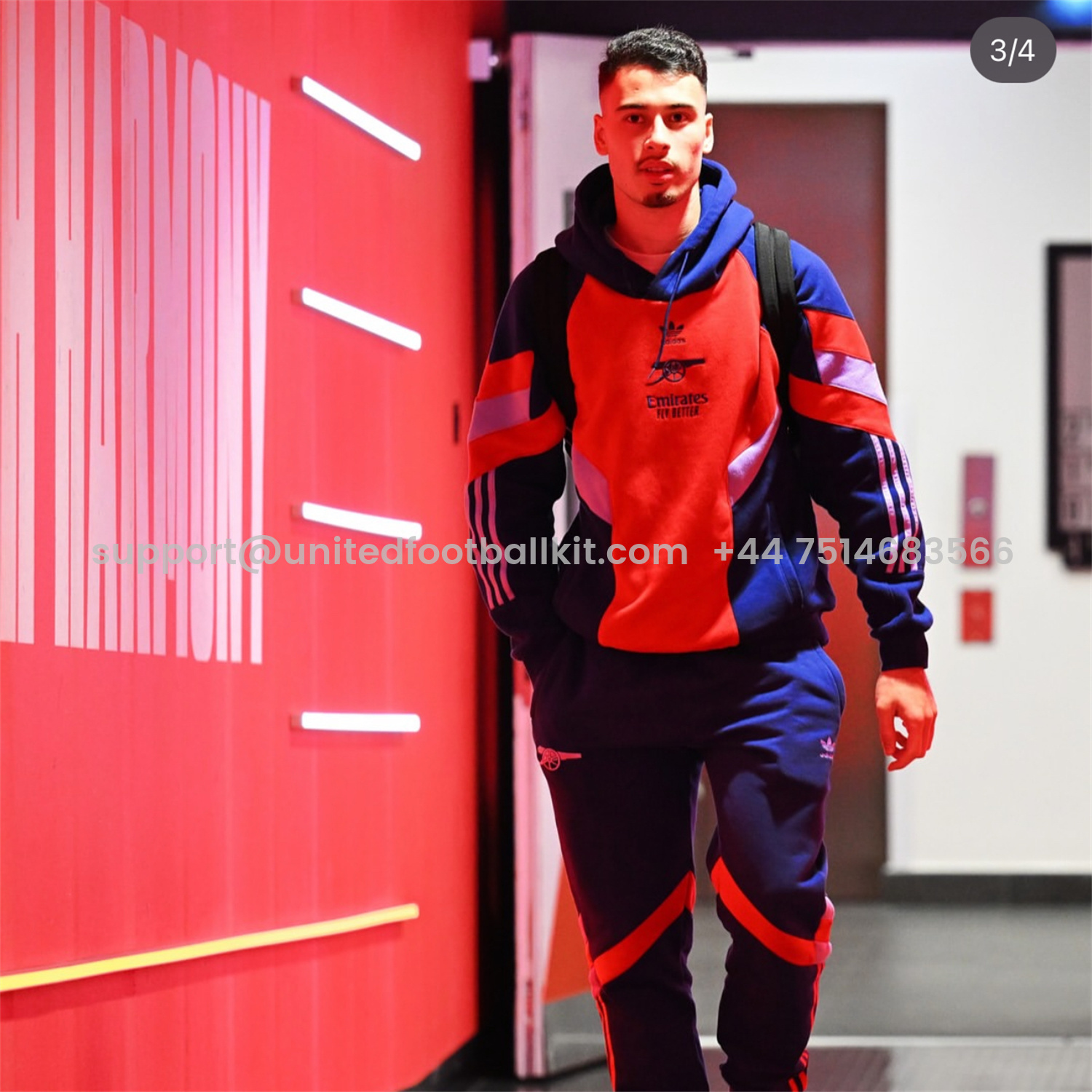 Unitedfootballkit.com | Arsenal 2025 Fleece-Lined Training Hoodie Set - Purple & Red Hoodie + Pants -Customize Name, Number and Patch | Worldwide Shipping