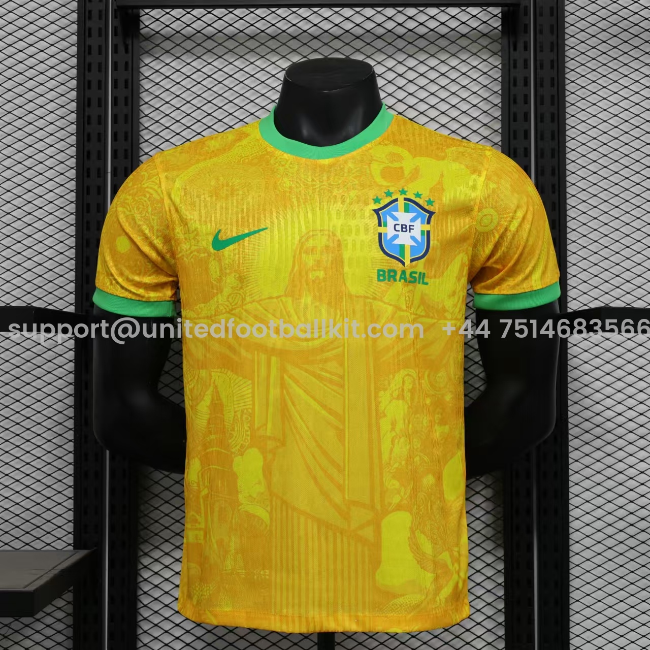 Unitedfootballkit.com | Brazil 2024-25 Christ the Redeemer Statue Jersey - Player Version -Customize Name, Number and Patch | Worldwide Shipping