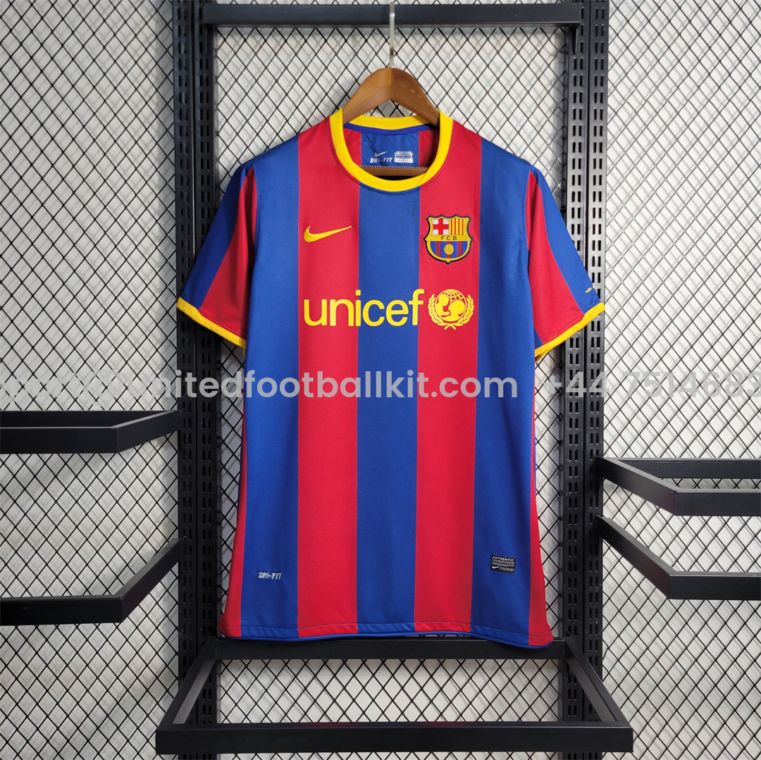 Unitedfootballkit.com | Retro Barcelona 10-11 Home Stadium Jersey -Customize Name, Number and Patch | Worldwide Shipping