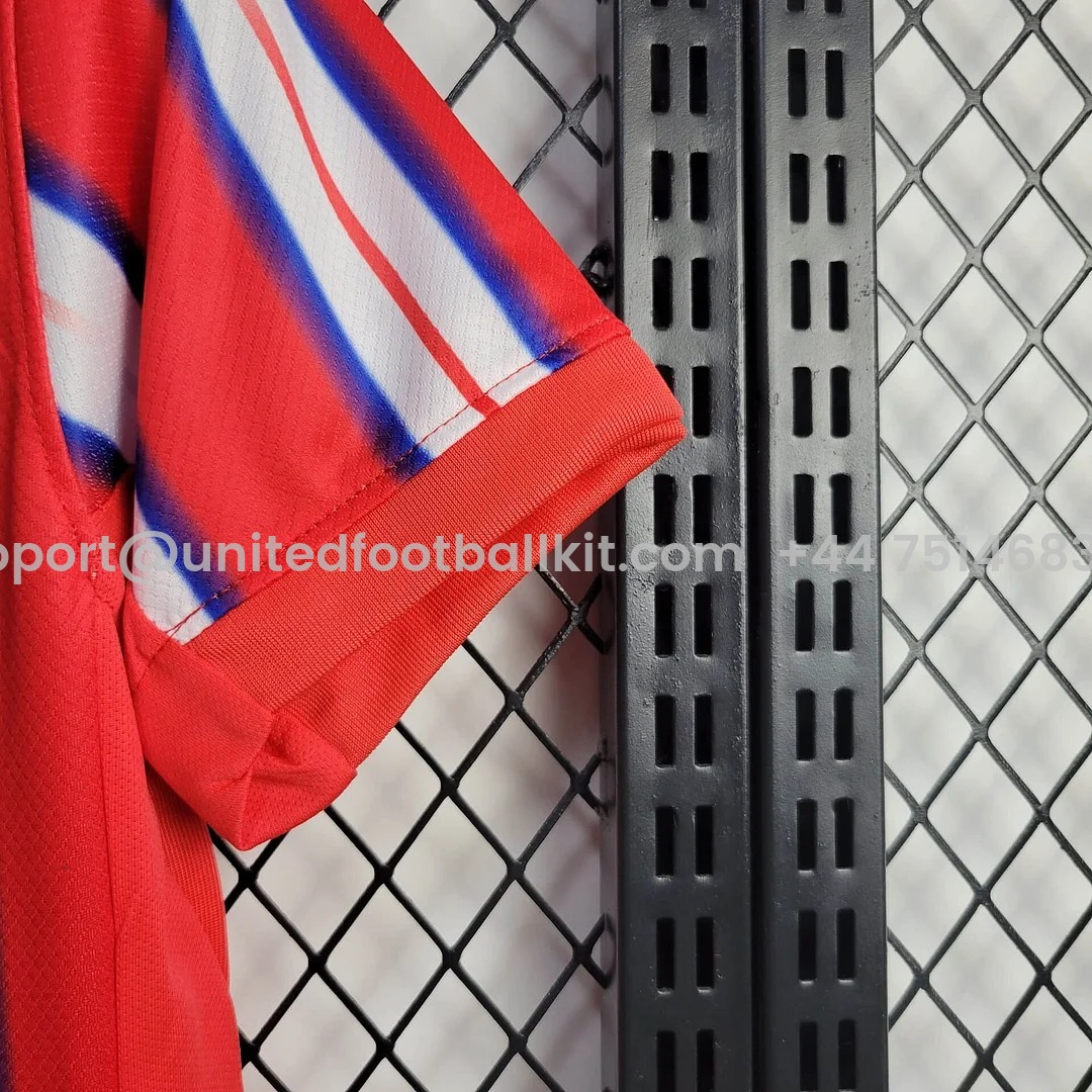 Unitedfootballkit.com | Atletico Madrid 24-25 Home Kids Kit -Customize Name, Number and Patch | Worldwide Shipping