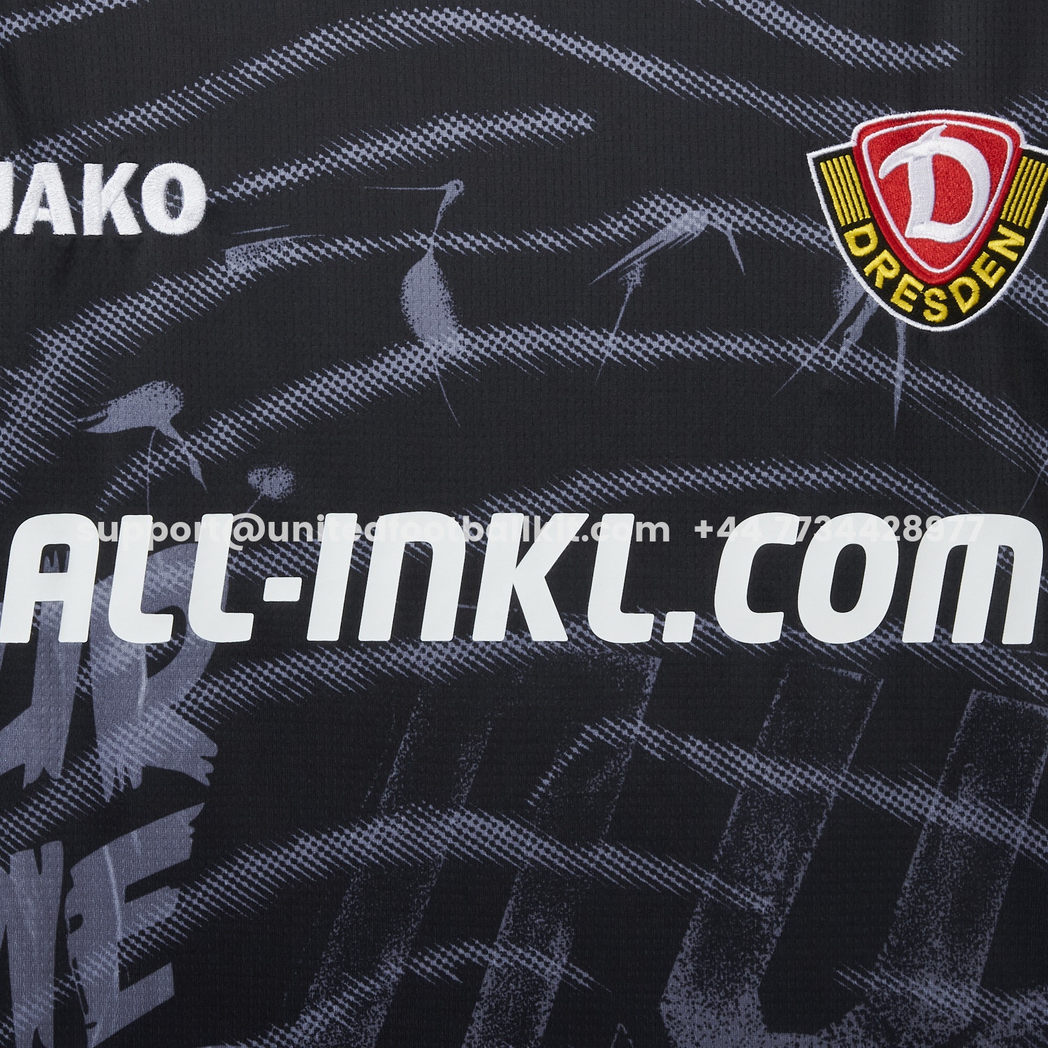 Unitedfootballkit.com | Dynamo Dresden 25-26 Away Black Jersey - Fans Version -Customize Name, Number and Patch | Worldwide Shipping