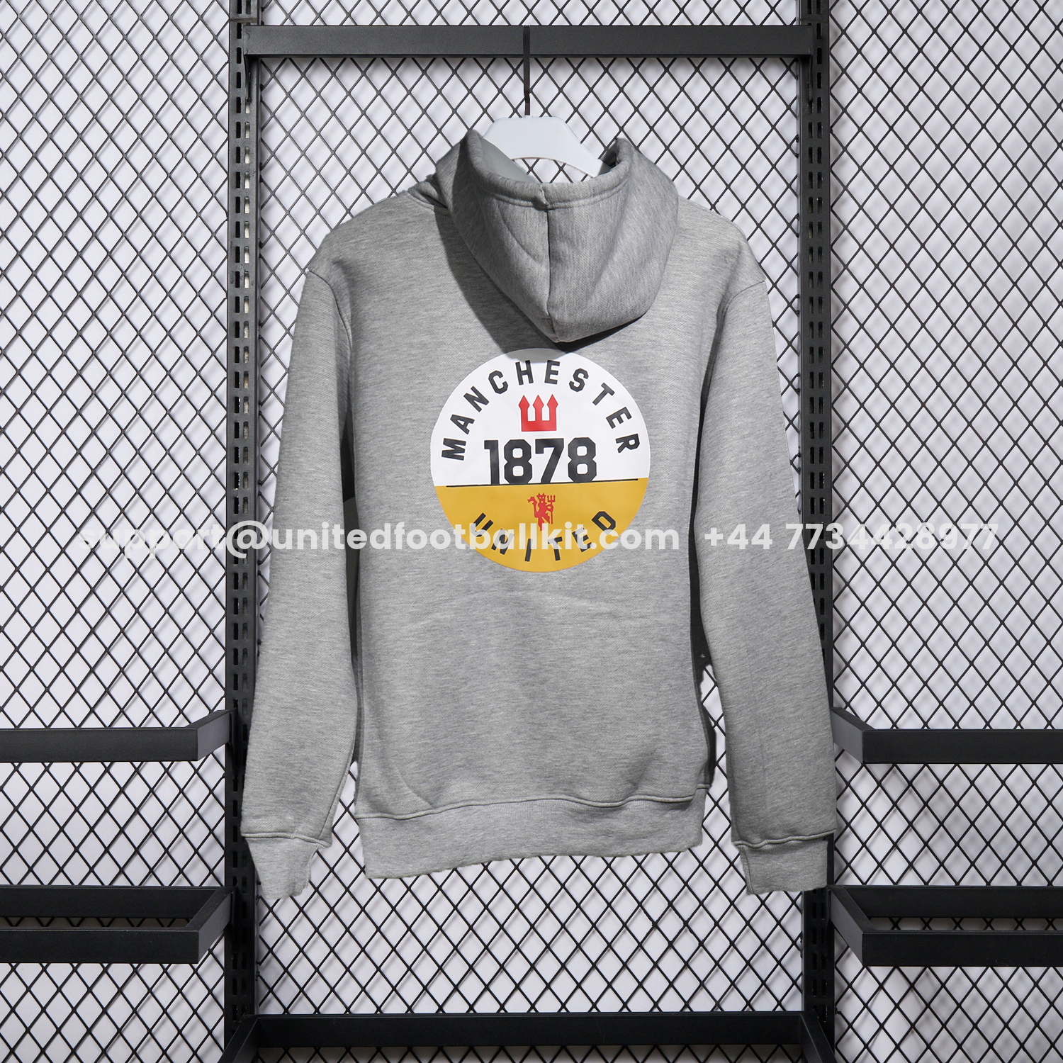 Unitedfootballkit.com | Manchester United 25-26 Pure Color Training Set - Grey Top and Grey Pants -Customize Name, Number and Patch | Worldwide Shipping