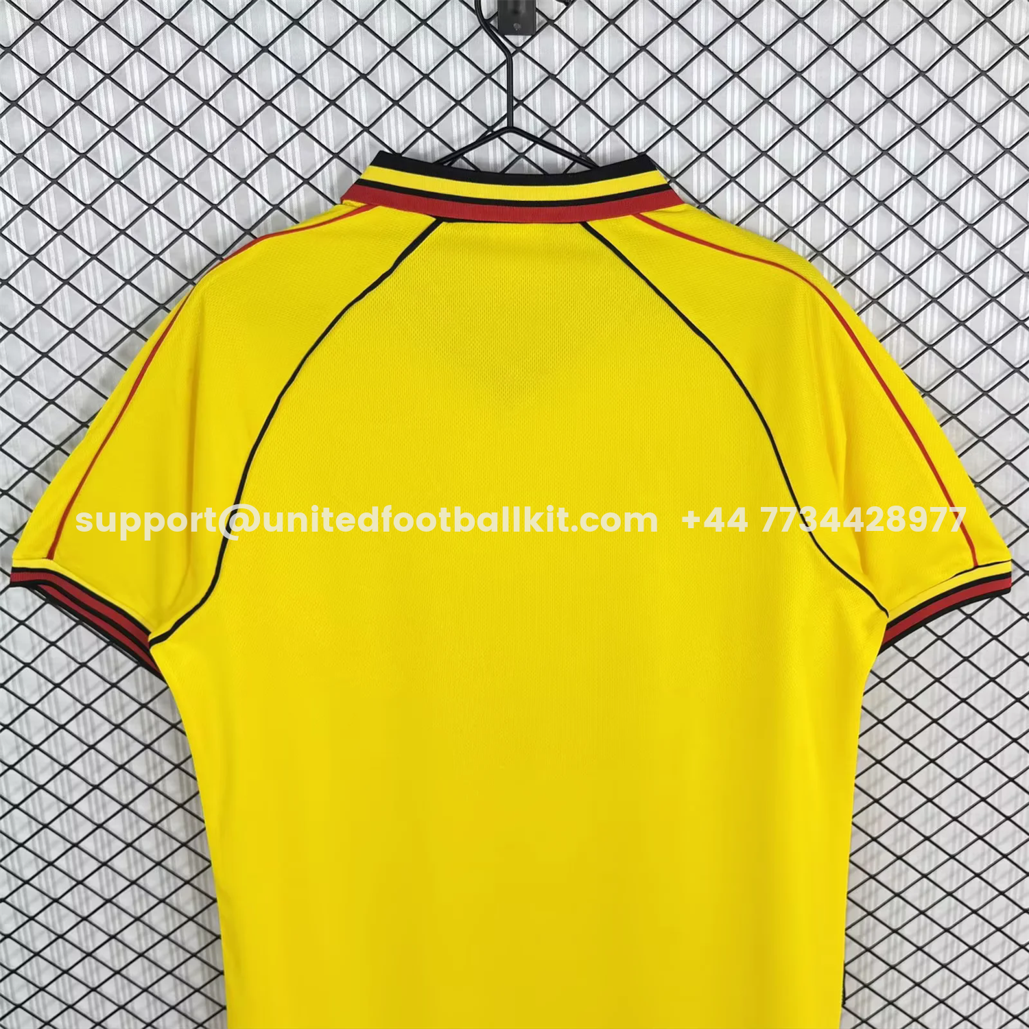 Unitedfootballkit.com | Retro Watford 99-01 Home Jersey -Customize Name, Number and Patch | Worldwide Shipping