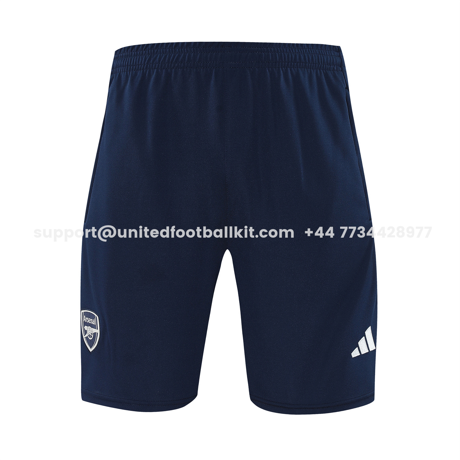 Unitedfootballkit.com | Arsenal 25-26 Short-Sleeve Training Set - Deep Blue Top & Shorts -Customize Name, Number and Patch | Worldwide Shipping
