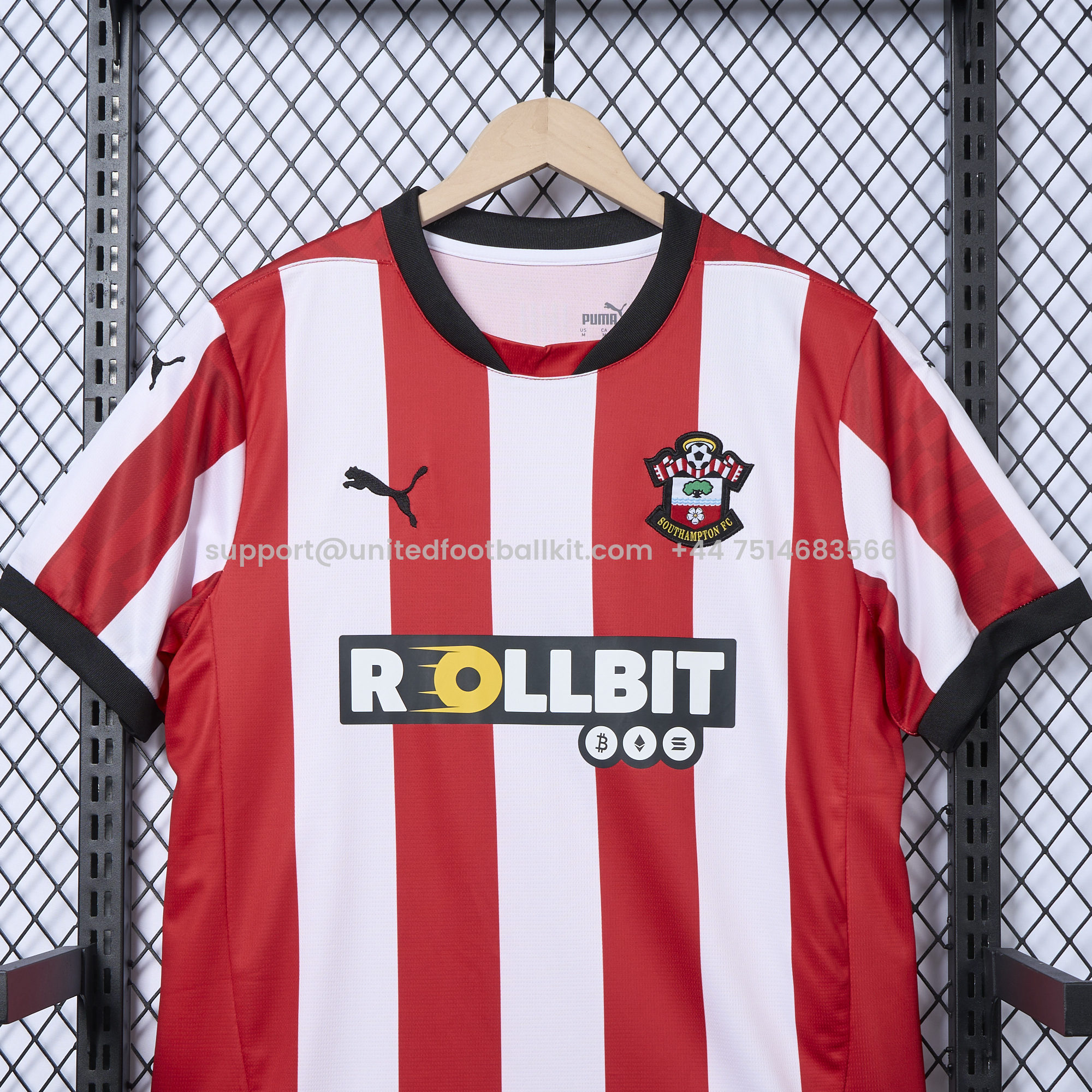 Unitedfootballkit.com | Southampton 24-25 Home Stadium Jersey - Fans Version -Customize Name, Number and Patch | Worldwide Shipping