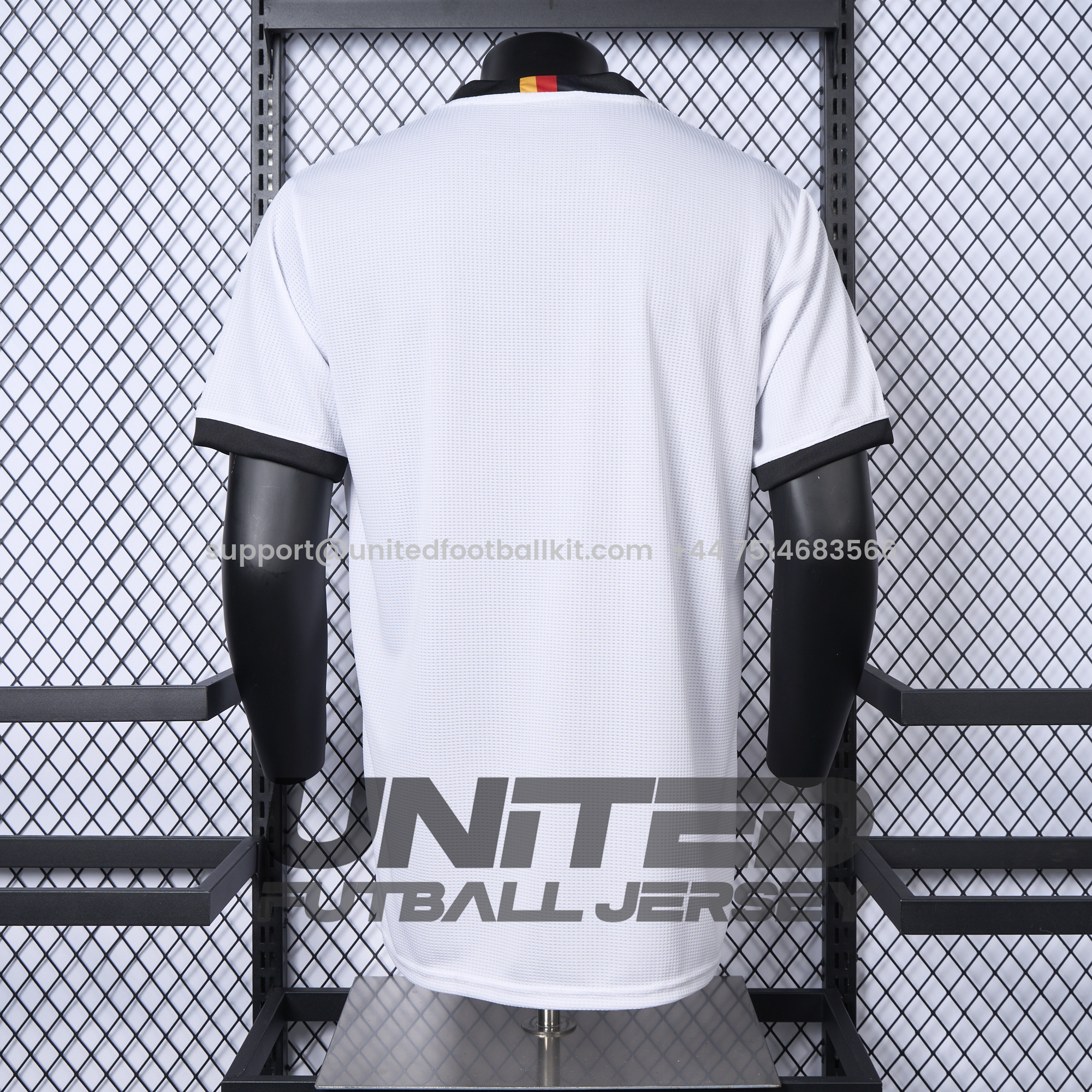 Unitedfootballkit.com | Germany 2025 White Retro Style Jersey - Player Version -Customize Name, Number and Patch | Worldwide Shipping