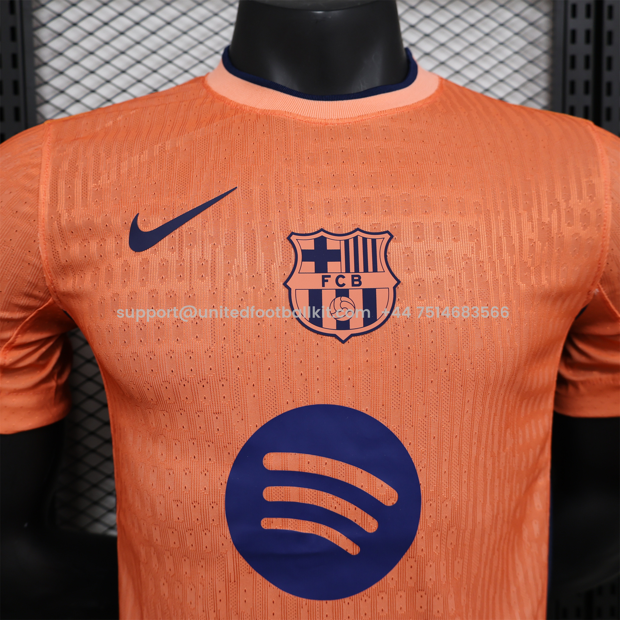 Unitedfootballkit.com | Barcelona 24-25 Orange Special Edition Jersey - Player Version -Customize Name, Number and Patch | Worldwide Shipping
