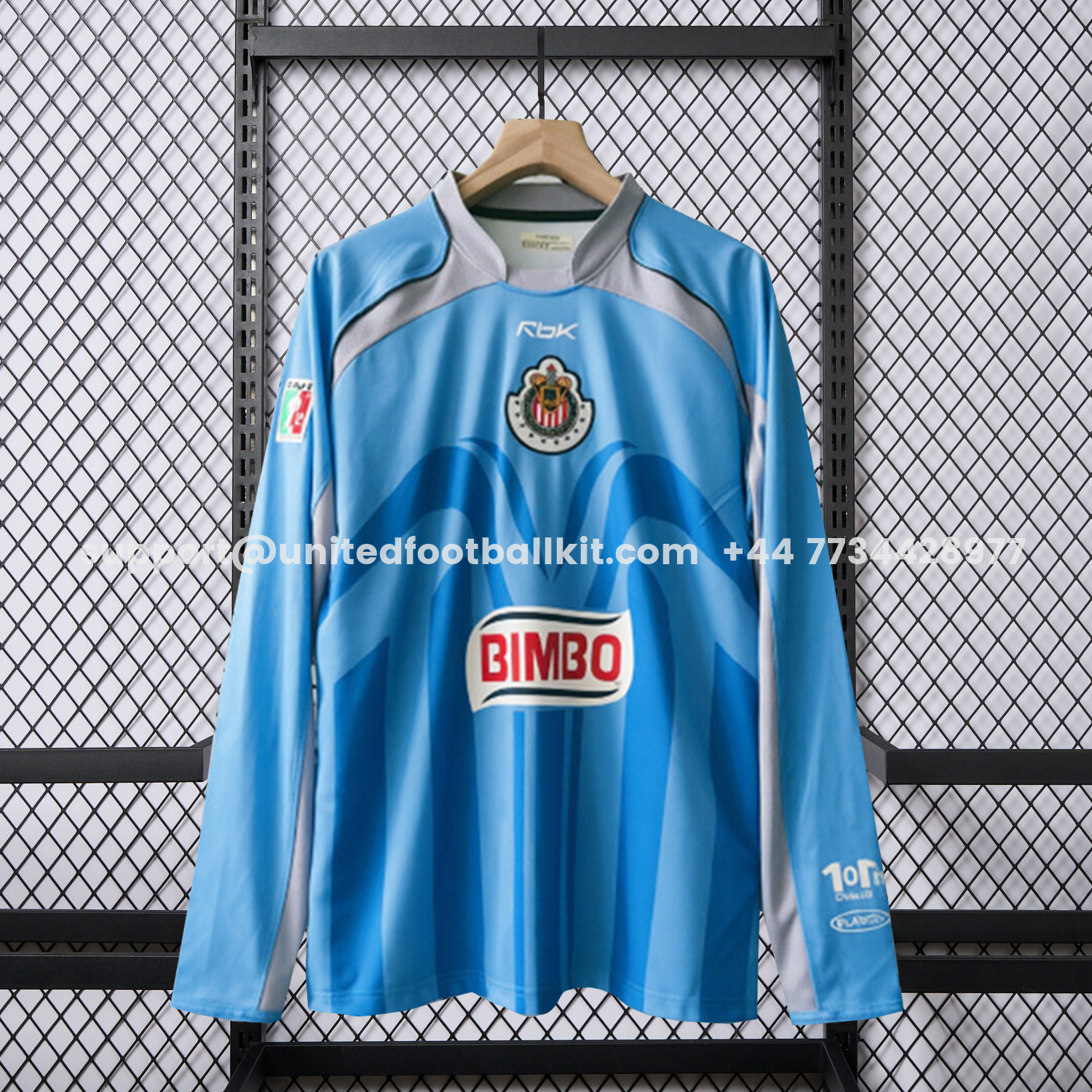 Unitedfootballkit.com | Retro Chivas de Guadalajara 2006-07 Blue Goalkeeper Long Sleeves Jersey -Customize Name, Number and Patch | Worldwide Shipping