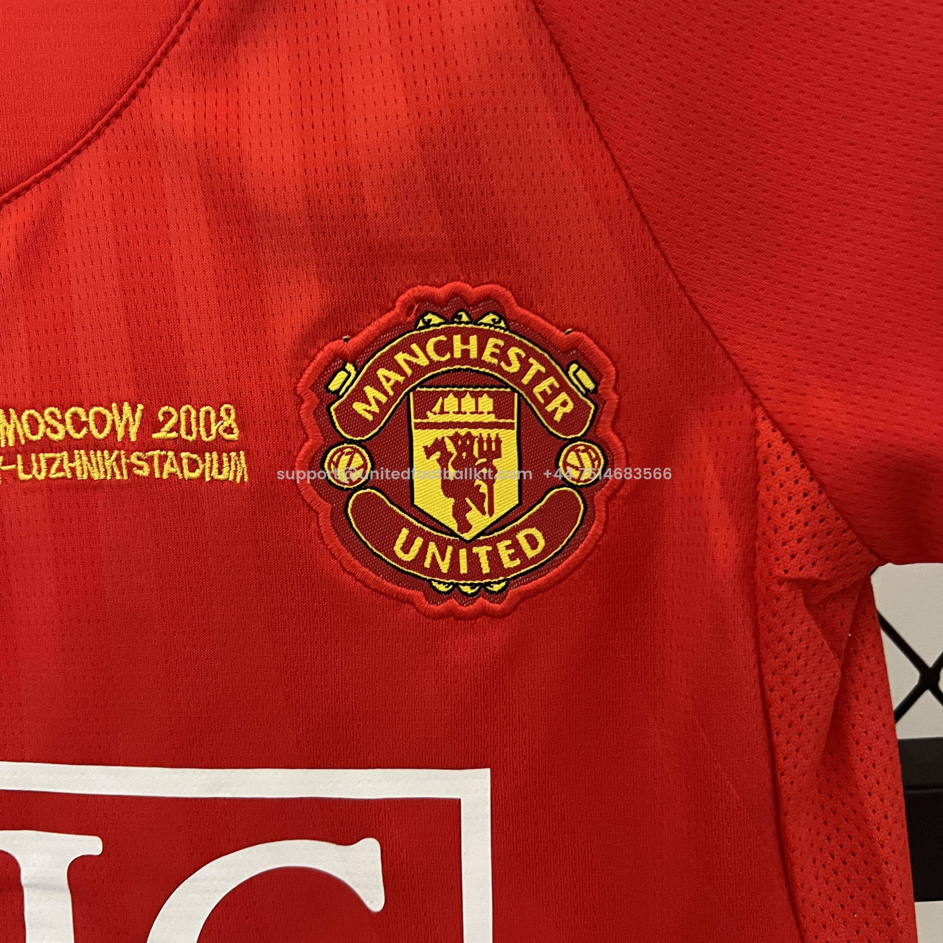 Unitedfootballkit.com | Retro Manchester United 2007-08 Home Stadium Kids Kit -Customize Name, Number and Patch | Worldwide Shipping