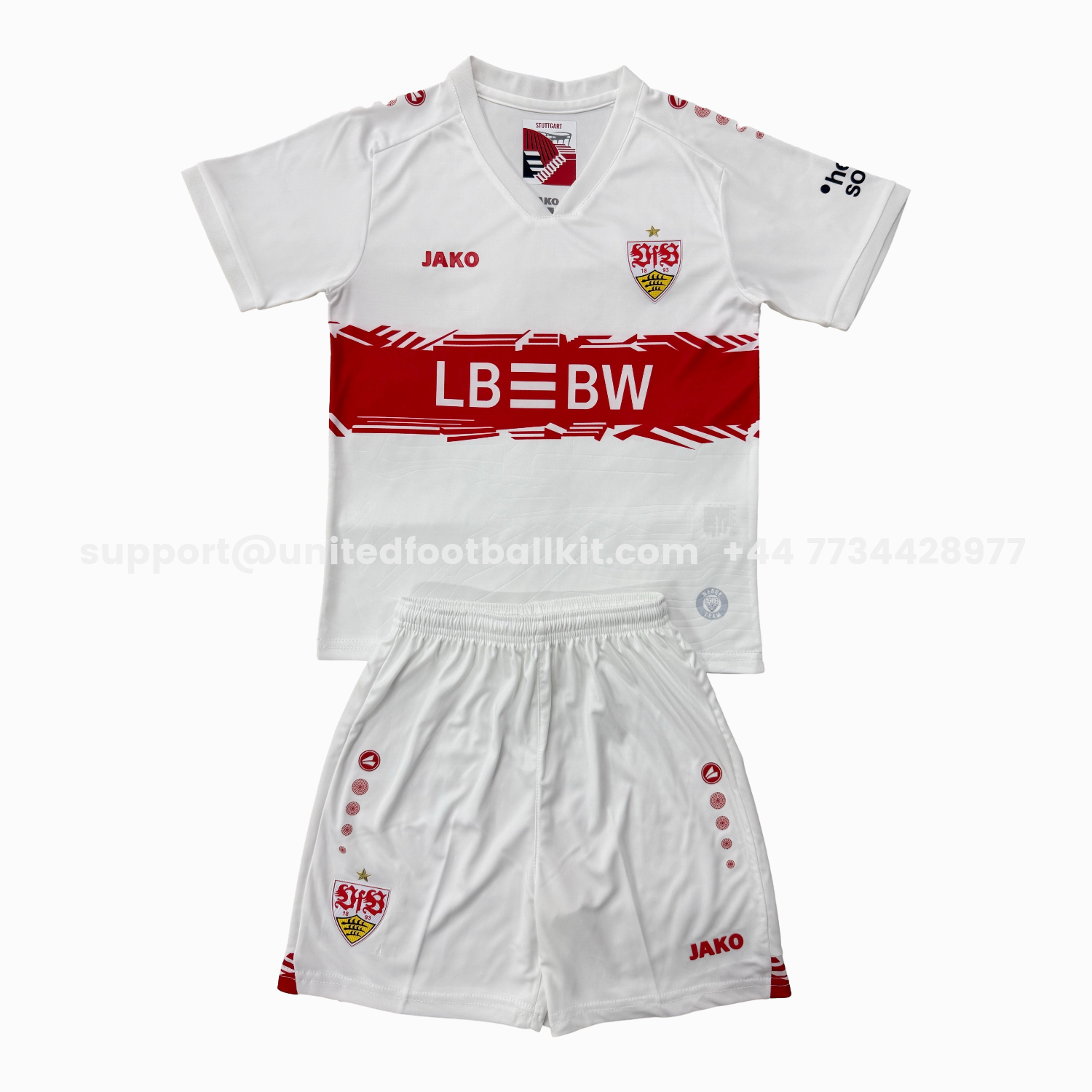Unitedfootballkit.com | Stuttgart 25-26 Home Men's Adult Jersey Set - Fans Version -Customize Name, Number and Patch | Worldwide Shipping