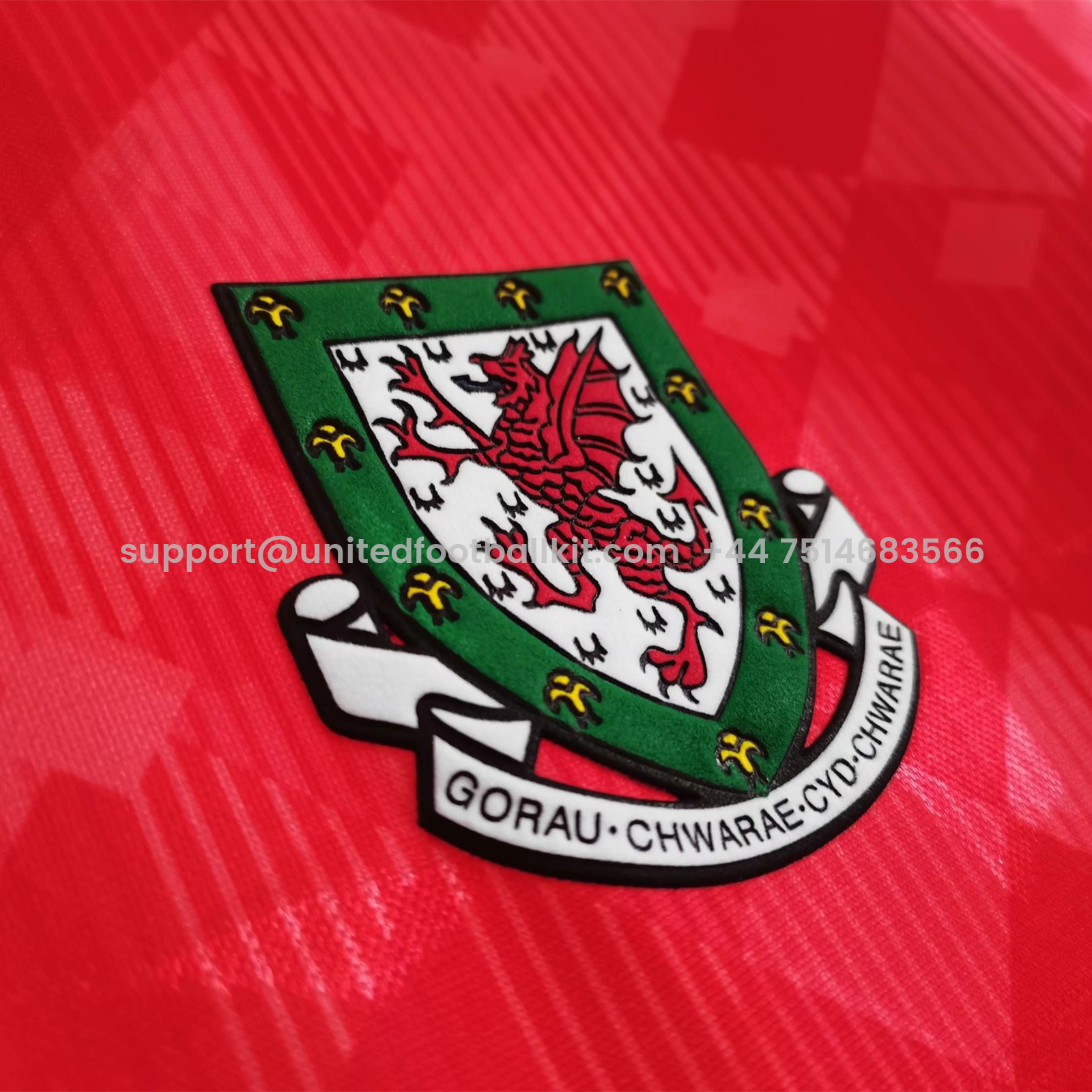 Unitedfootballkit.com | Retro Wales 1990 Home Stadium Jersey -Customize Name, Number and Patch | Worldwide Shipping