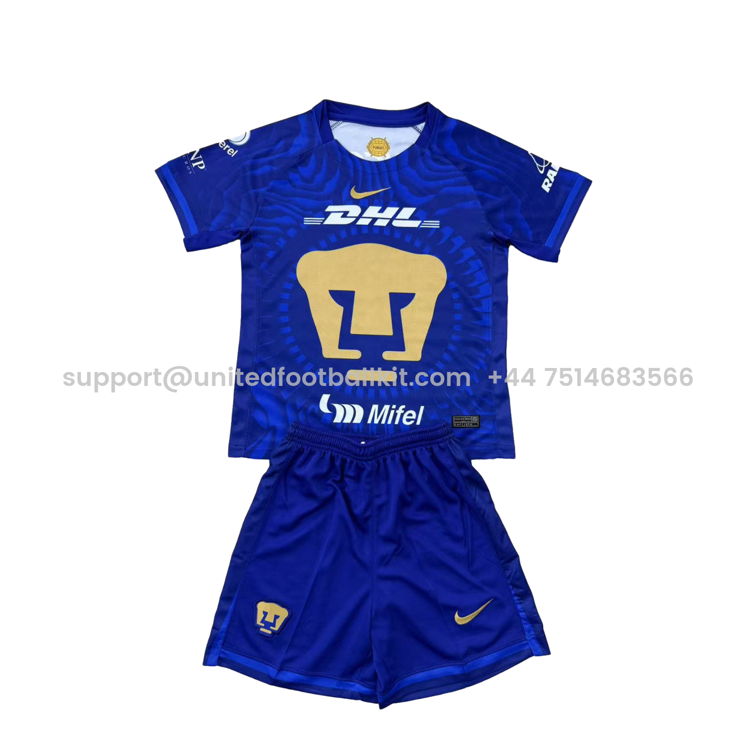 Unitedfootballkit.com | Pumas UNAM 25-26 Away Men's Adult Jersey Set - Fans Version -Customize Name, Number and Patch | Worldwide Shipping