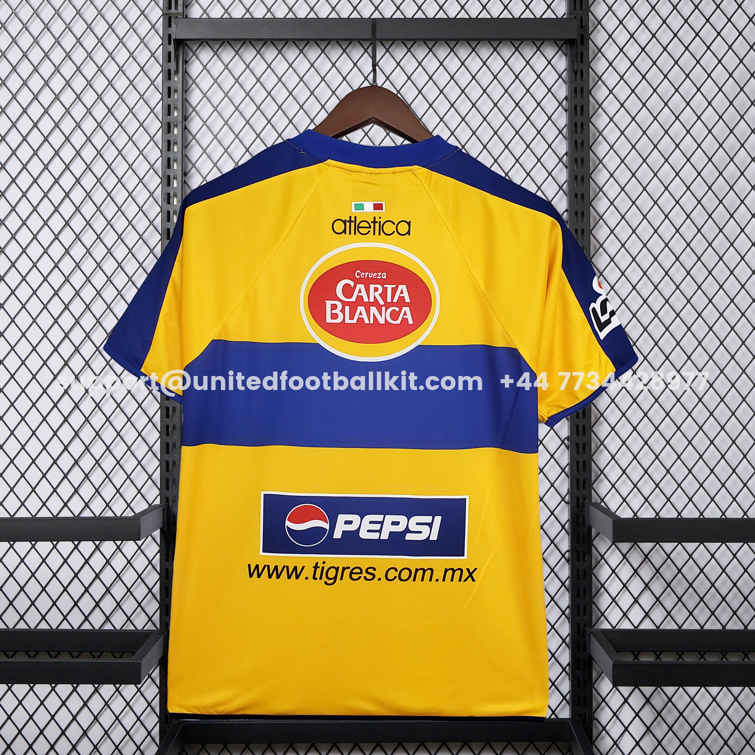 Unitedfootballkit.com | Retro Tigres UANL 2001-02 Home Jersey -Customize Name, Number and Patch | Worldwide Shipping