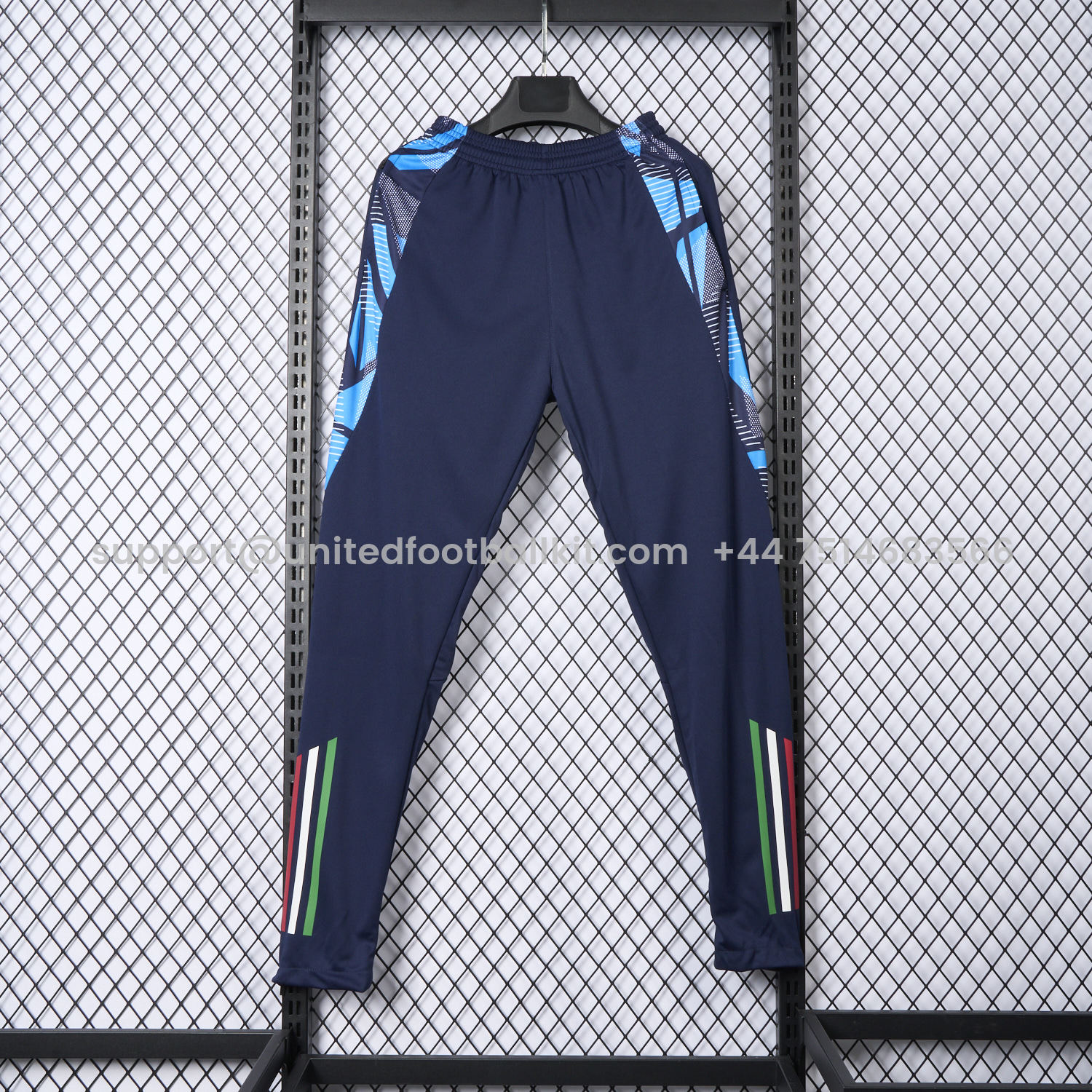 Unitedfootballkit.com | Italy 24-25 Navy Blue Training Pants - Player Version -Customize Name, Number and Patch | Worldwide Shipping