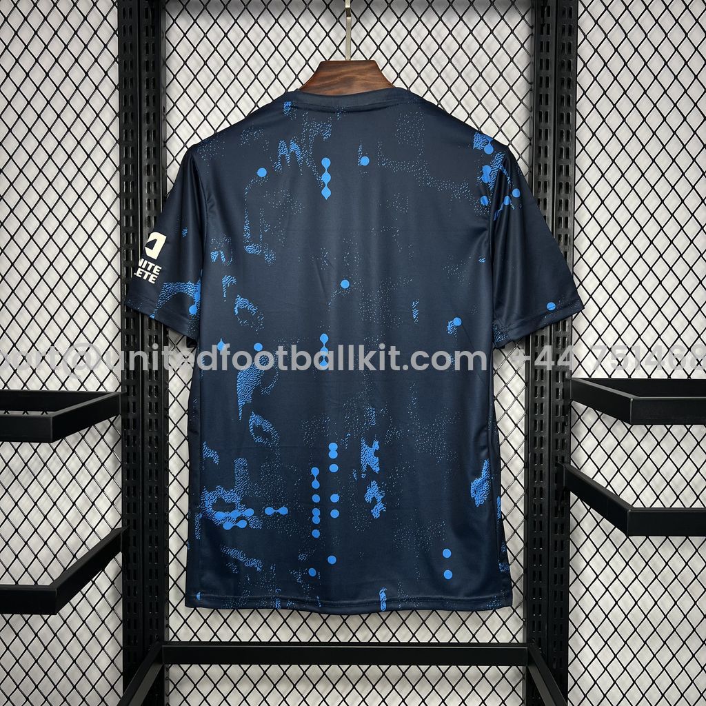Unitedfootballkit.com | C.H.E.L.S.E.A 24-25 Dark Blue Pre-Match Training Jersey - Fans Version -Customize Name, Number and Patch | Worldwide Shipping