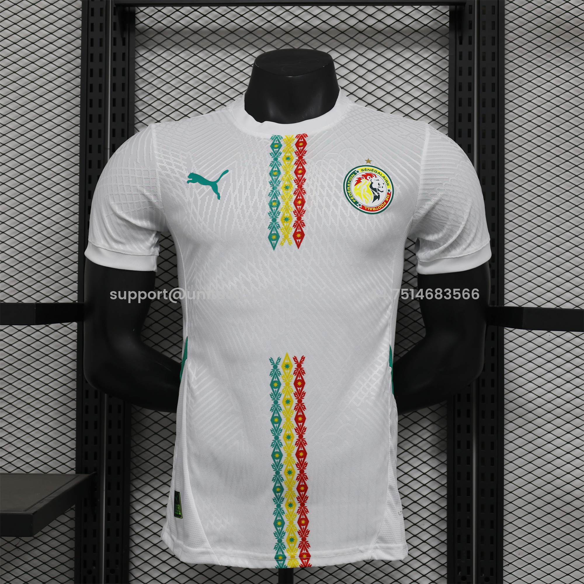 Unitedfootballkit.com | Senegal 24-25 Home White Jersey - Player Version -Customize Name, Number and Patch | Worldwide Shipping